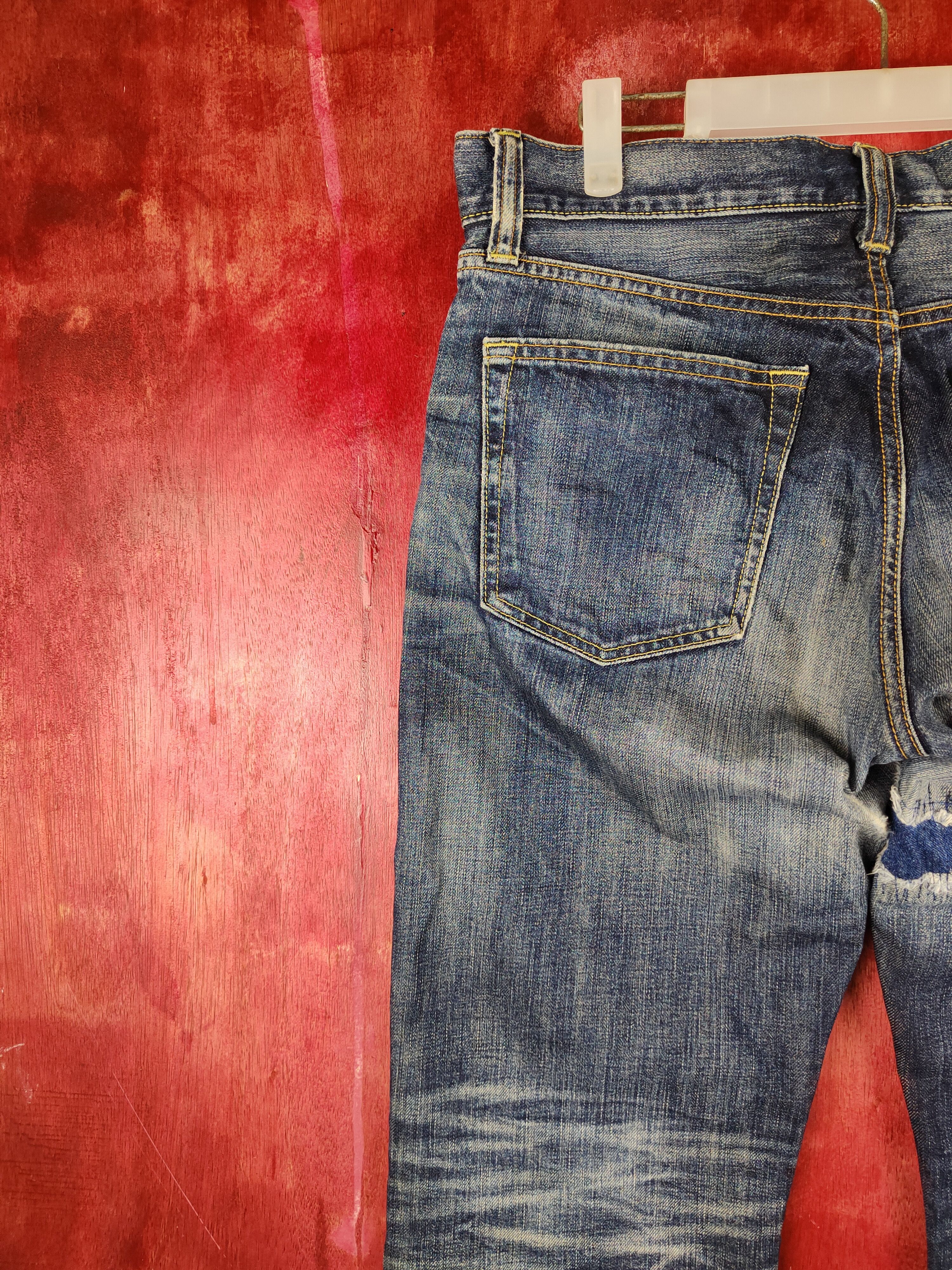 Japanese Brand DL Uniqlo Blue japan vintage distressed Denim Pants #S1261 Size US 32 / EU 48 - 8 Thumbnail