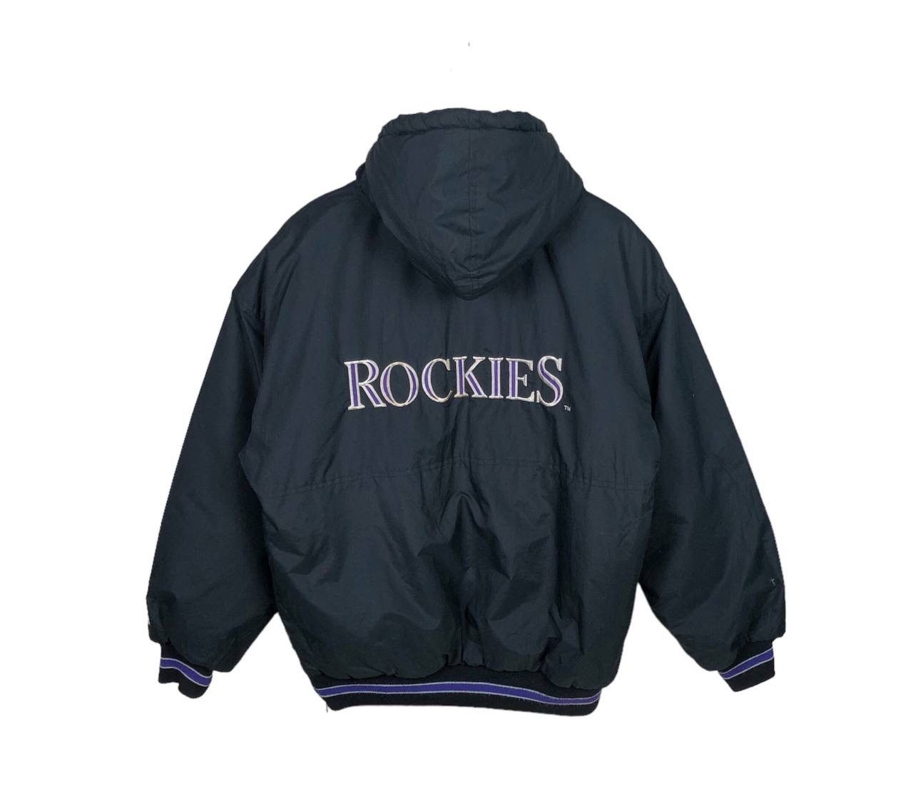 Starter Vintage 90s Starter MLB Rockies Bomber Jacket Size US M / EU 48-50 / 2 - 2 Thumbnail
