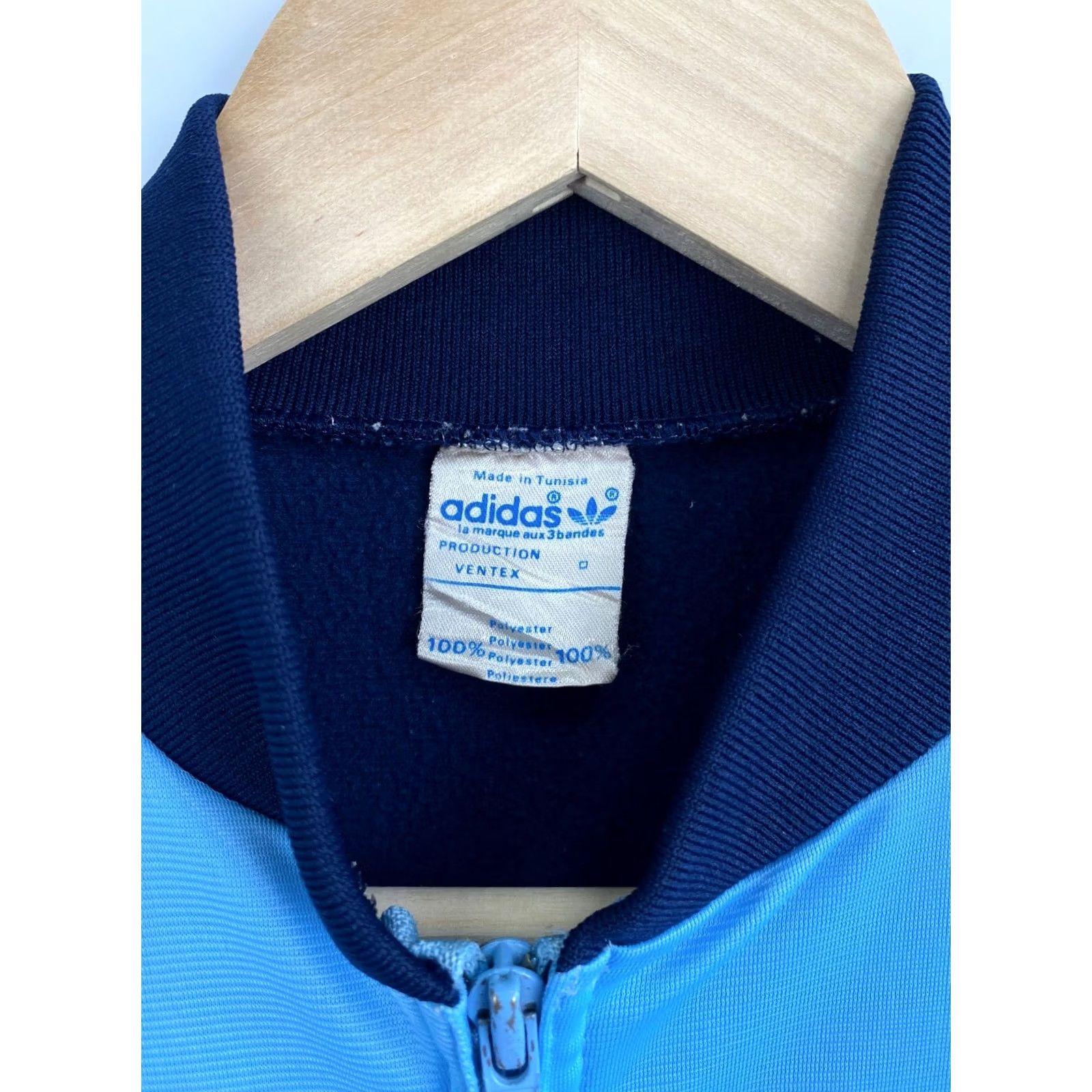 Adidas VINTAGE Adidas Retro Zip Hoodie 80s Olympic Style Rare Y2K Hoodie Mens L Blue Size US L / EU 52-54 / 3 - 5 Thumbnail