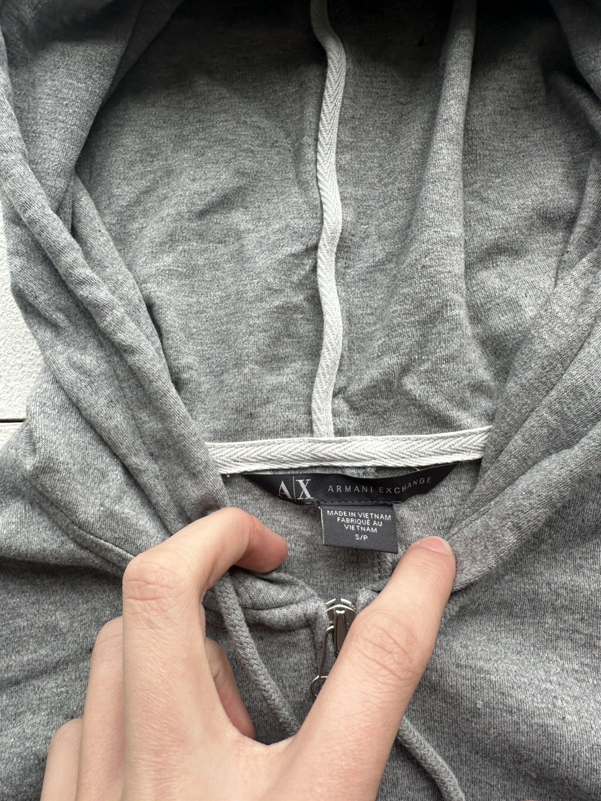 Armani Exchange 🚨Armani Exchange Women Zip-Up hoodie y2k silver logo Size S / US 4 / IT 40 - 7 Thumbnail