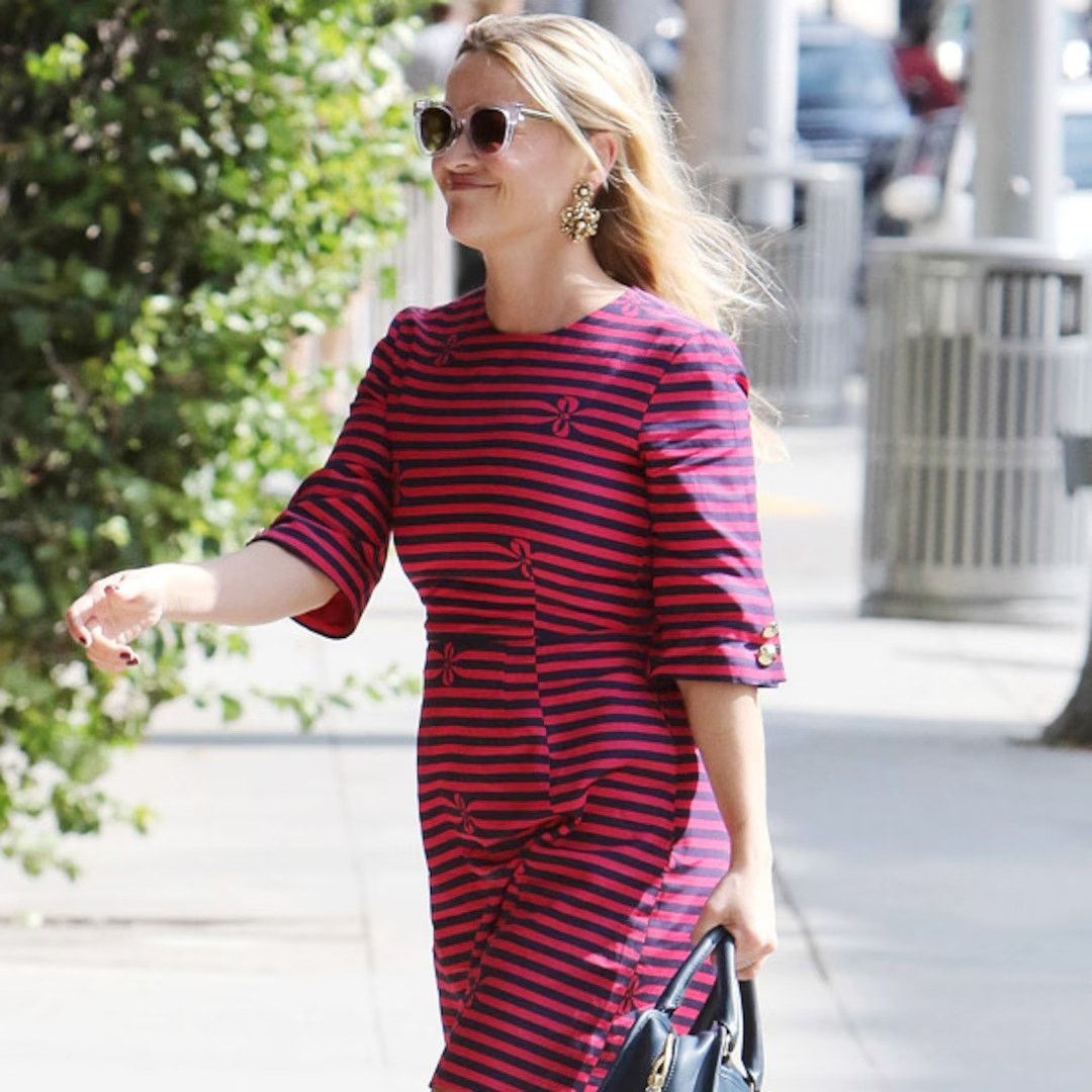Other Draper James Bow Striped Dress Red Navy Blue Womens 10 Size L / US 10 / IT 46 - 1 Thumbnail