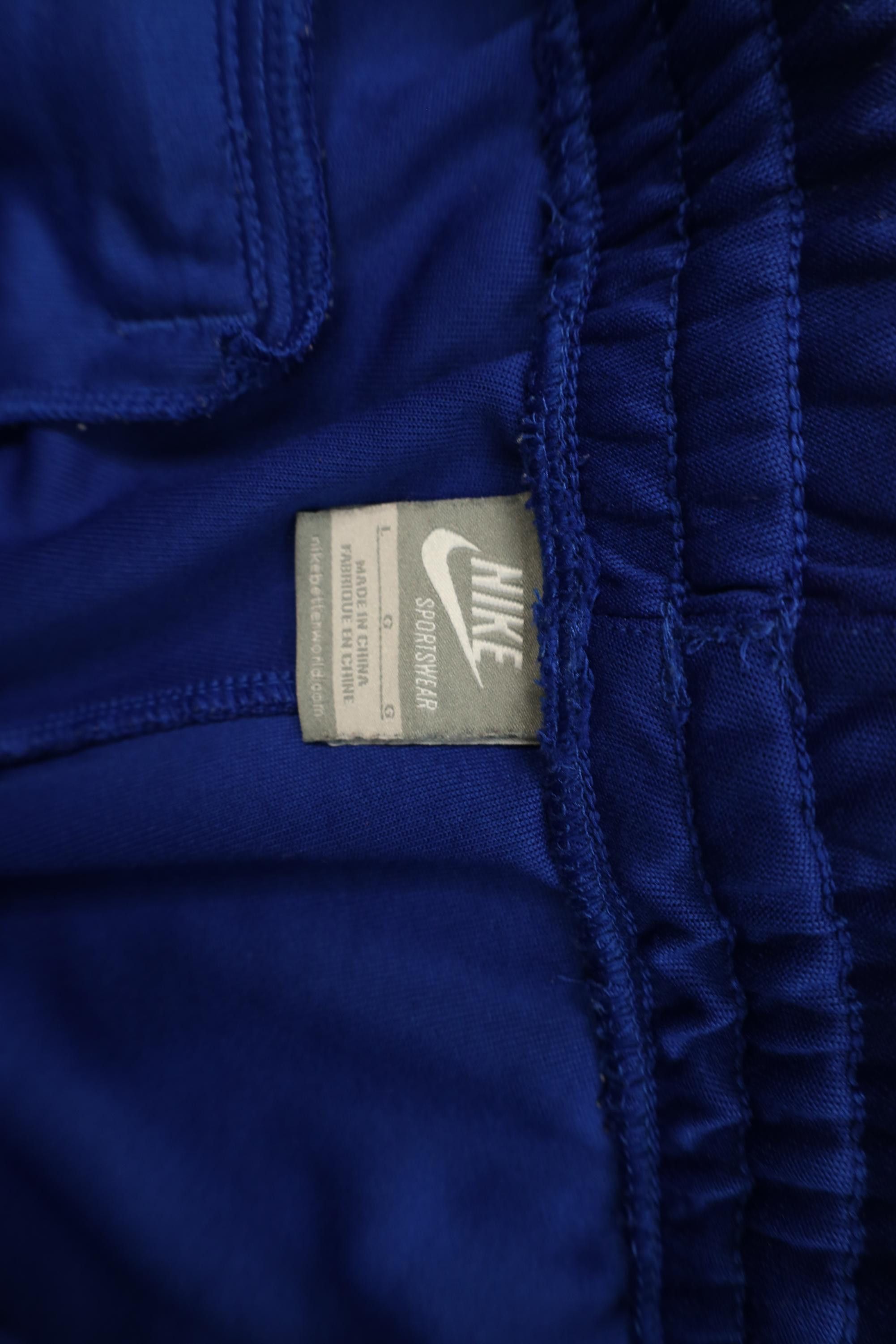 Nike Vintage Y2K Nike Big Swoosh Knit Wide Leg Sweatpants Blue Size US 36 / EU 52 - 8 Thumbnail