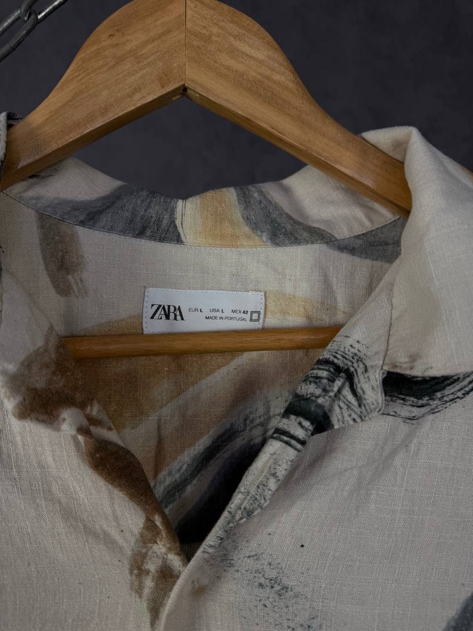 Zara Zara Man art Hawaiian linen crazy shirt Size US L / EU 52-54 / 3 - 3 Thumbnail