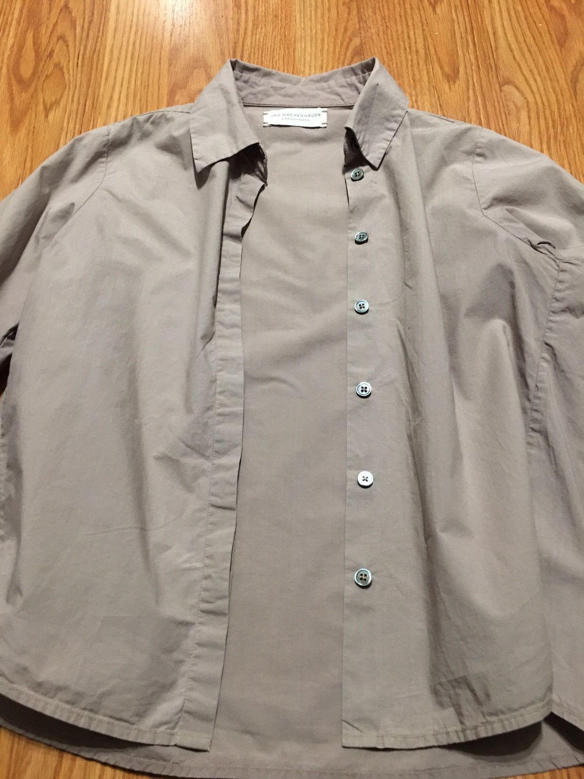 Designer Jan Machenhauer Susan Cotton Shirt Ash Grey EU 36 Size XS / US 0-2 / IT 36-38 - 10 Thumbnail