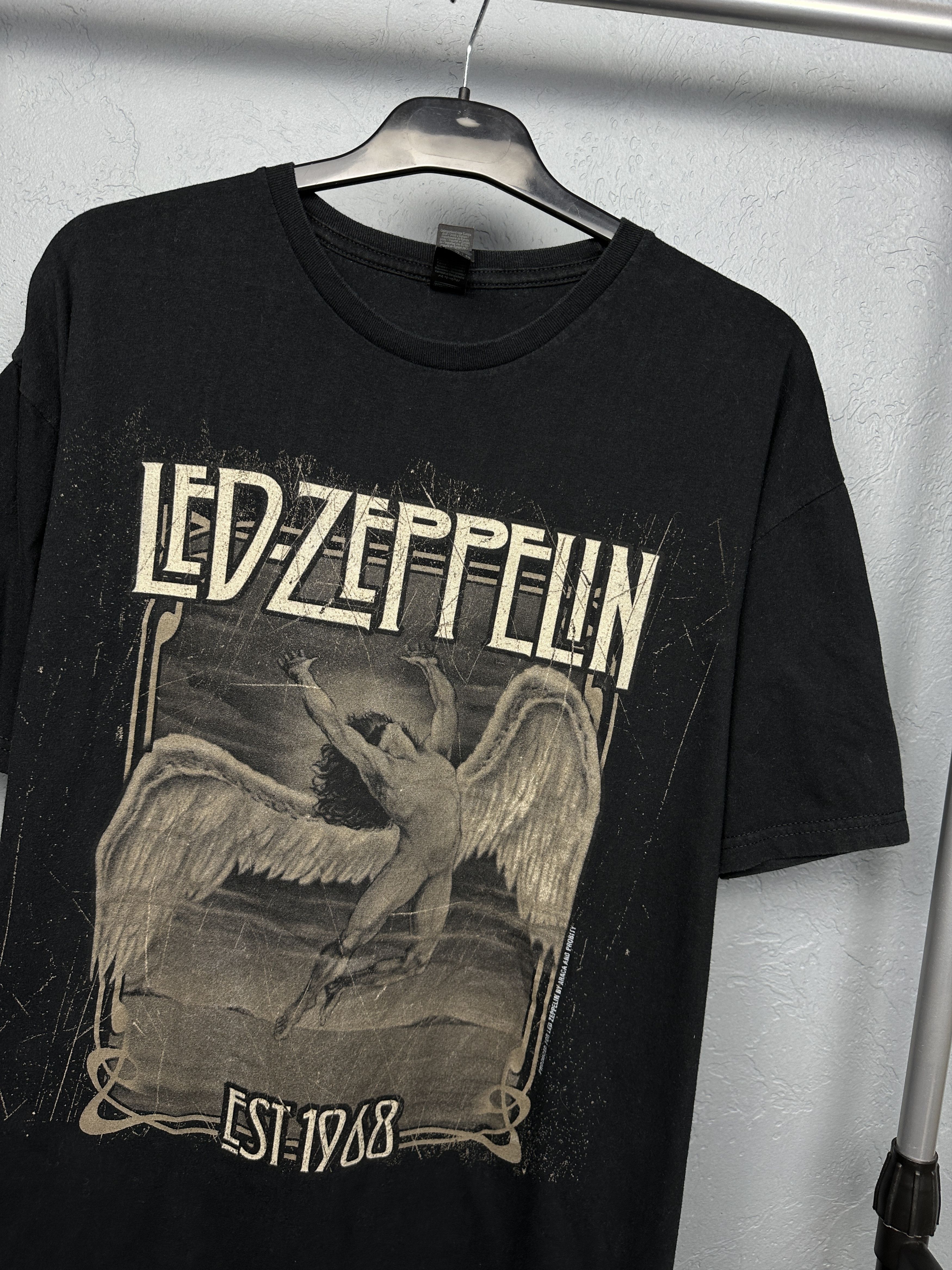 Led Zeppelin Led Zeppelin Vintage Mens Rock Band T-Shirt Size US XL / EU 56 / 4 - 2 Thumbnail