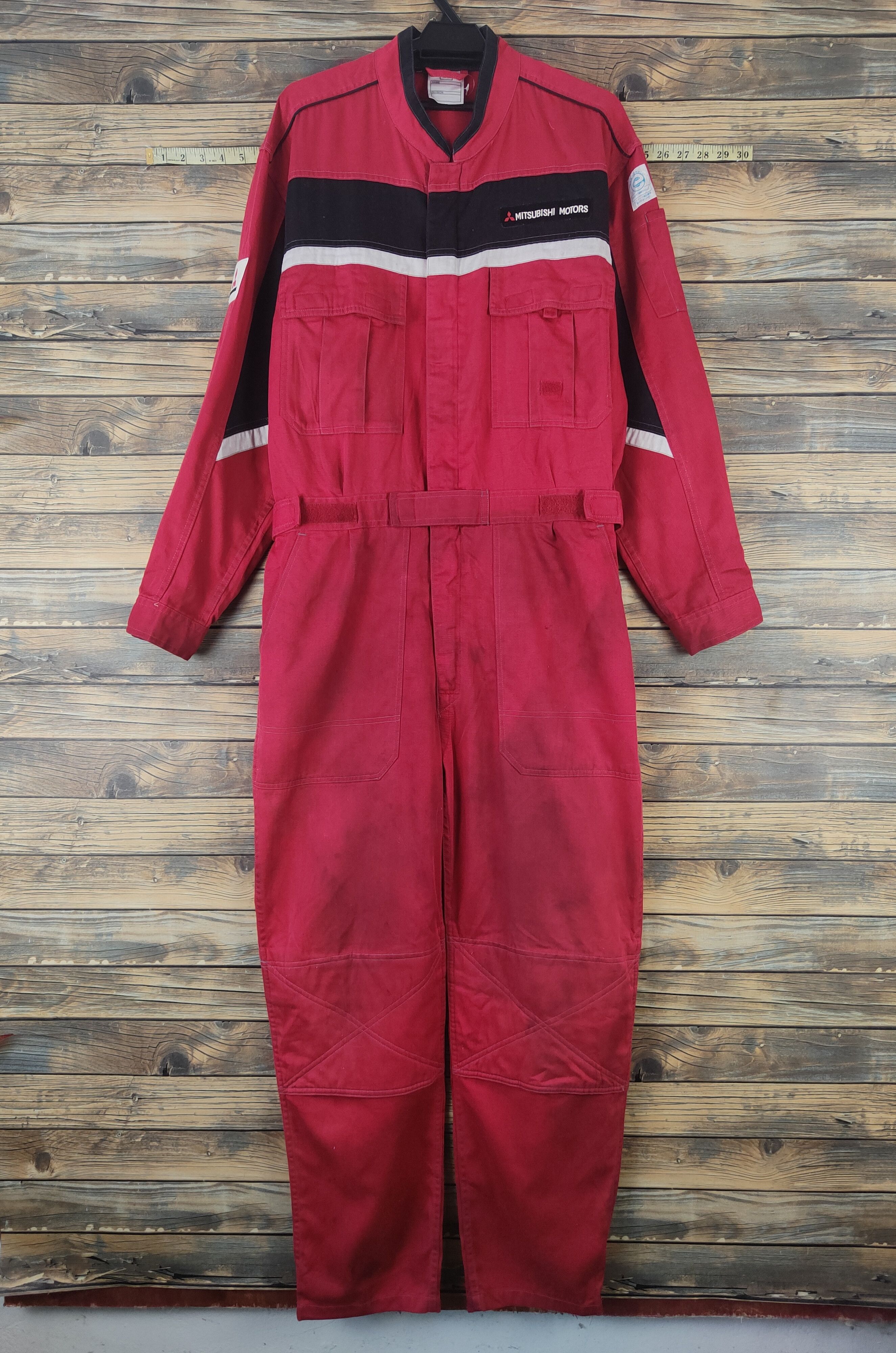 Vintage DL Rally Art Red Mitsubishi Motors staff Coverall #46-201T Size US 34 / EU 50 - 1 Thumbnail