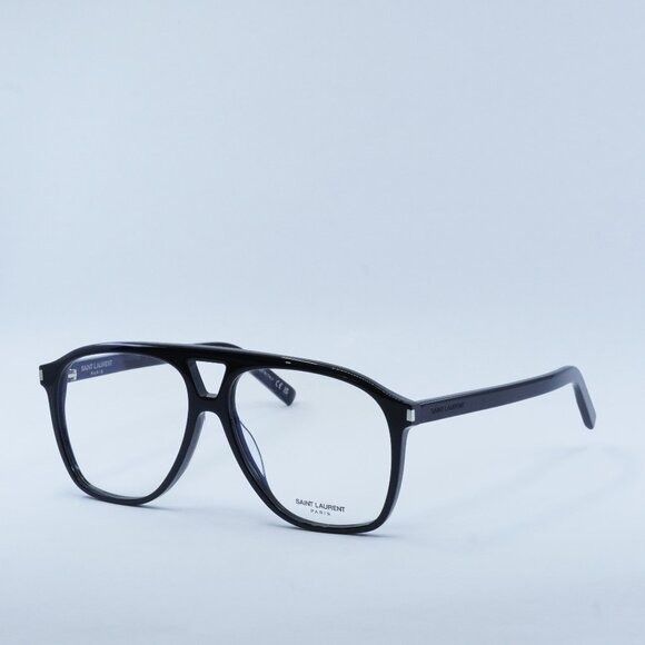 Saint Laurent SL596 DUNE OPT 001 Eyeglasses Shiny Black 58mm