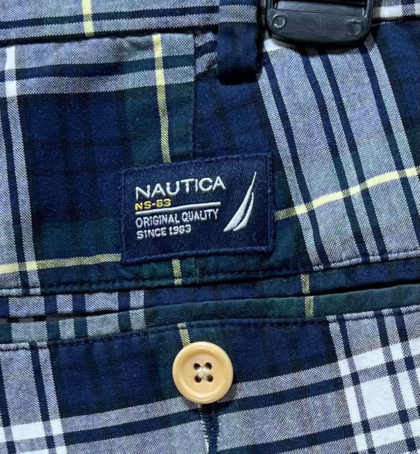 Nautica NAUTICA - Men's Plaid Golf Casual Shorts - Blue - 40W Size US 40 / EU 56 - 12 Thumbnail