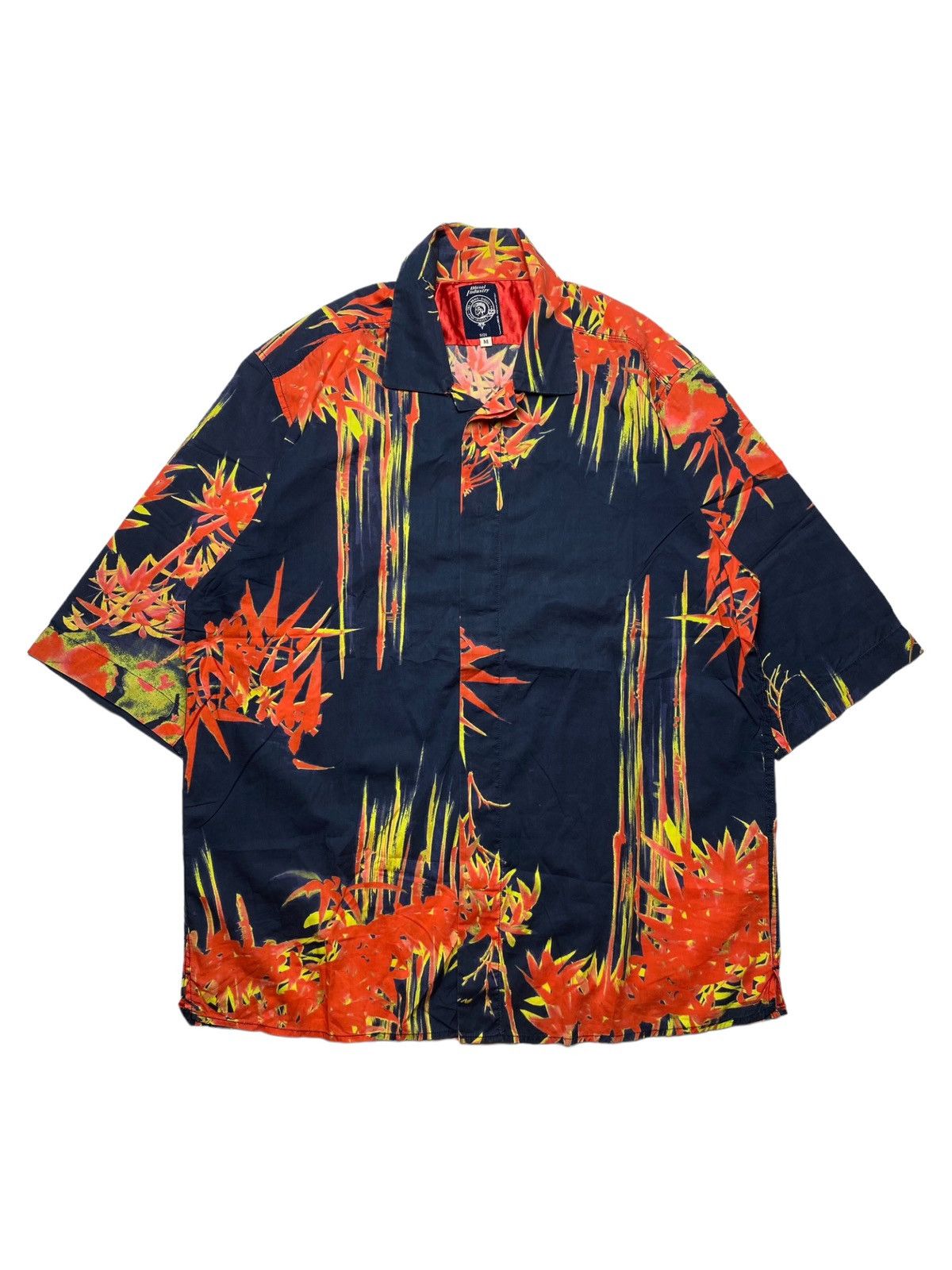 Diesel 2000s Diesel Punk - Thermal Bamboo Flower Button Shirt Size US M / EU 48-50 / 2 - 2 Thumbnail