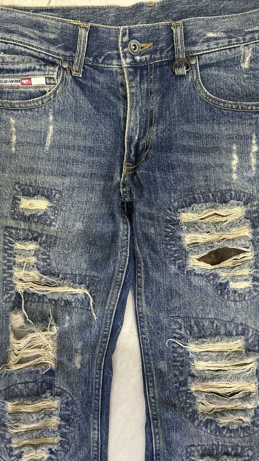 Le Grande Bleu (L.G.B.) Nicole Club For Men Distress Camo Jeans Size US 32 / EU 48 - 4 Thumbnail