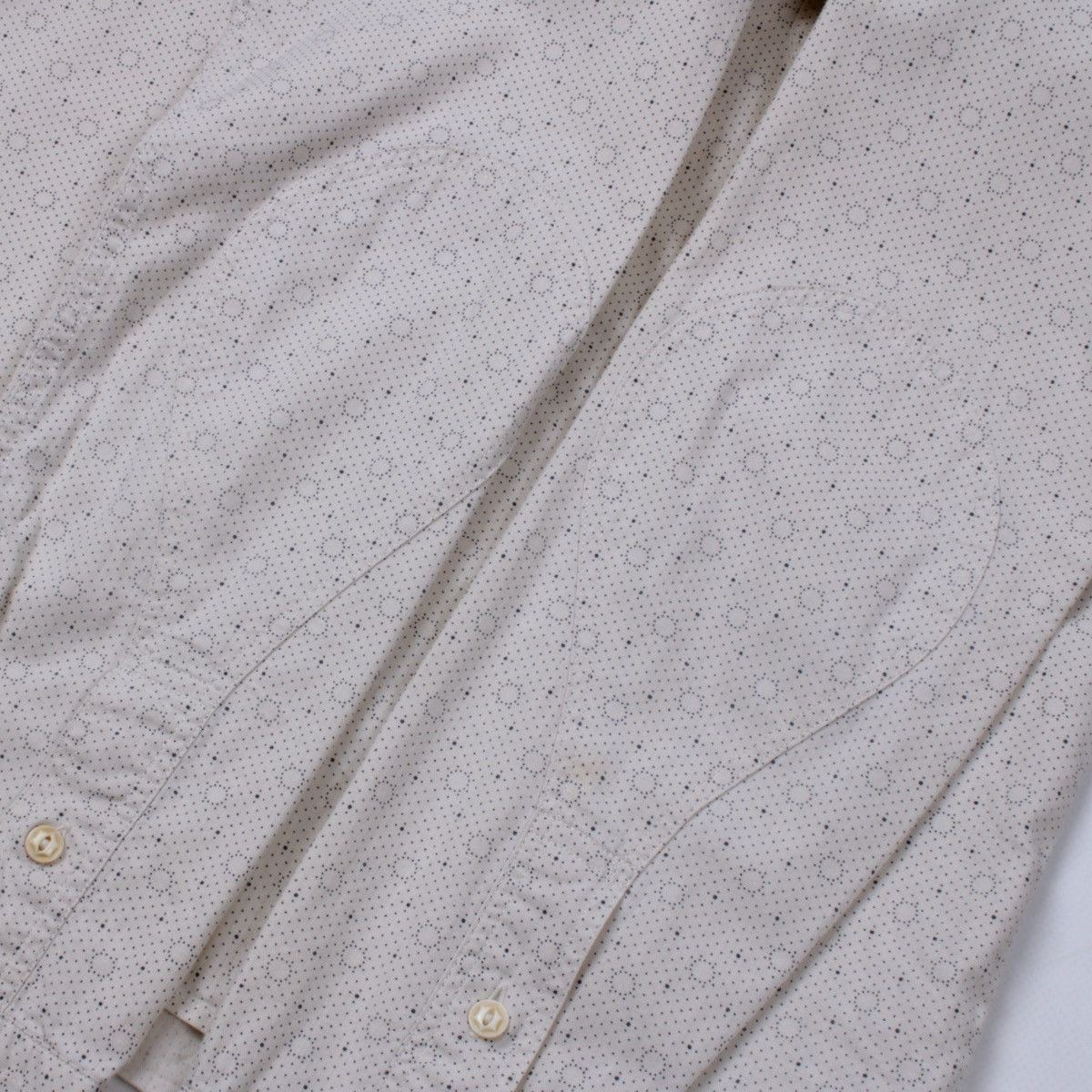 Levi's LEVIS Selvedge Cream Geometric Polkadot Long Sleeve Shirt Size US S / EU 44-46 / 1 - 16 Thumbnail