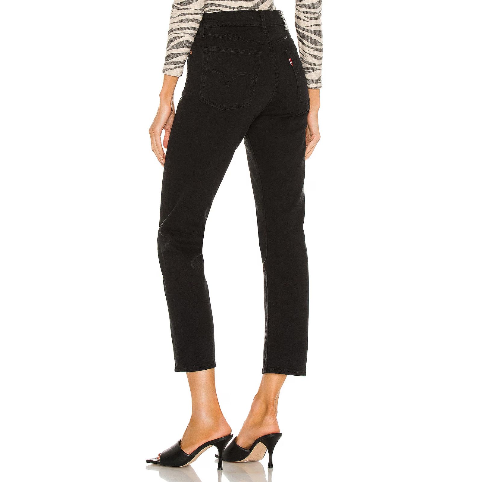 Levi's Levi's Premium Big E Wedgie Straight Ankle Black Jeans 26 Size 26" / US 2 / IT 38 - 2 Thumbnail