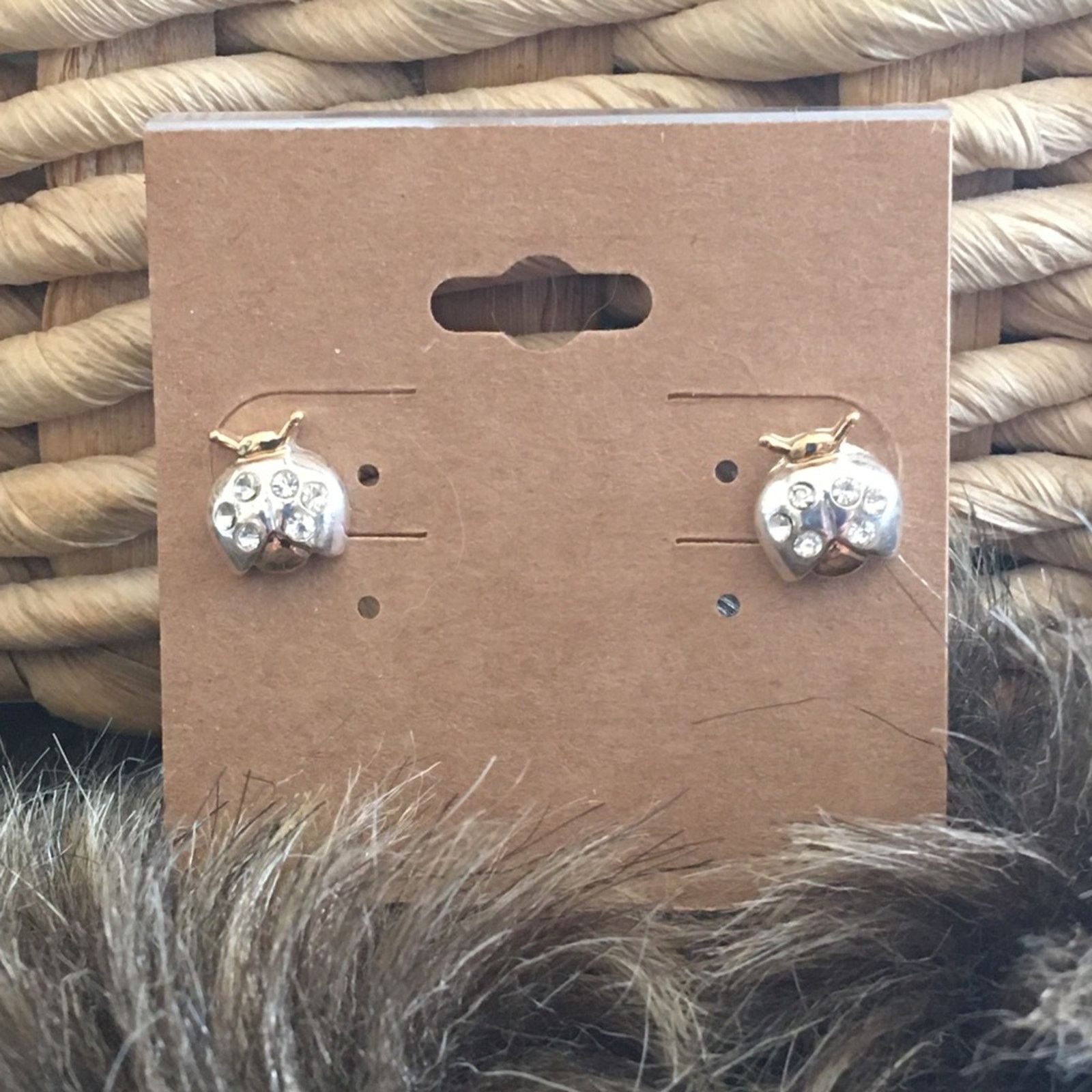 Jewelry Gold And Silver Tone Ladybug Pierced Earrings, Women's