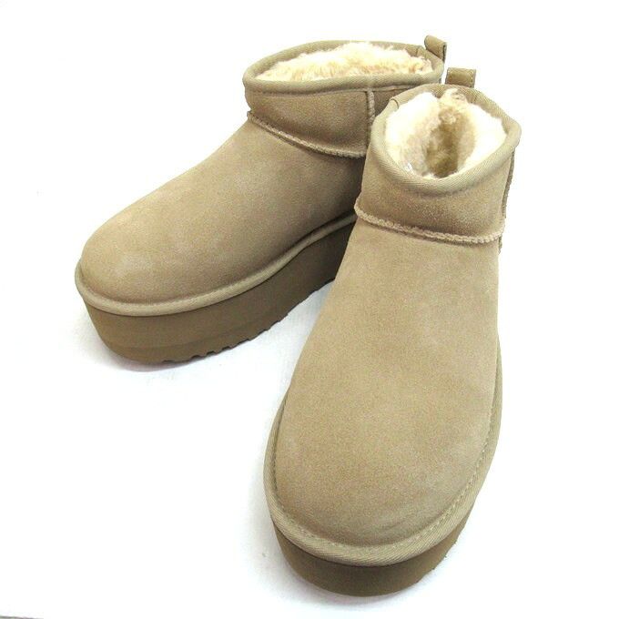 UGG Classic Ultra Mini Platform Boots Beige Size 27cm