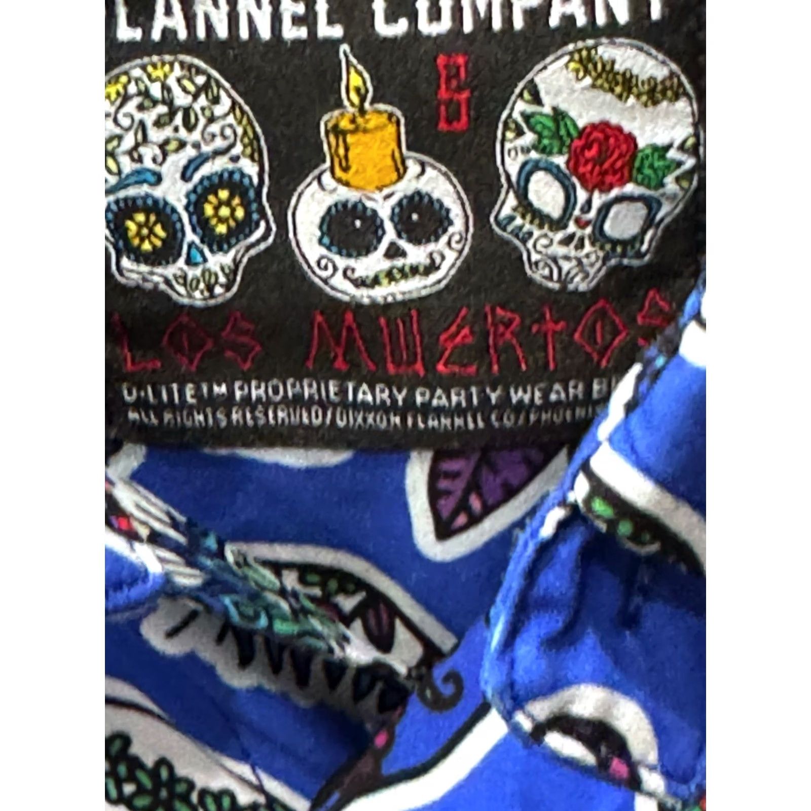 Vintage Dixxon Flanel Los Muertos Skull SHORT SLEEVE BUTTON UP SHIRT Small s Size US S / EU 44-46 / 1 - 4 Thumbnail