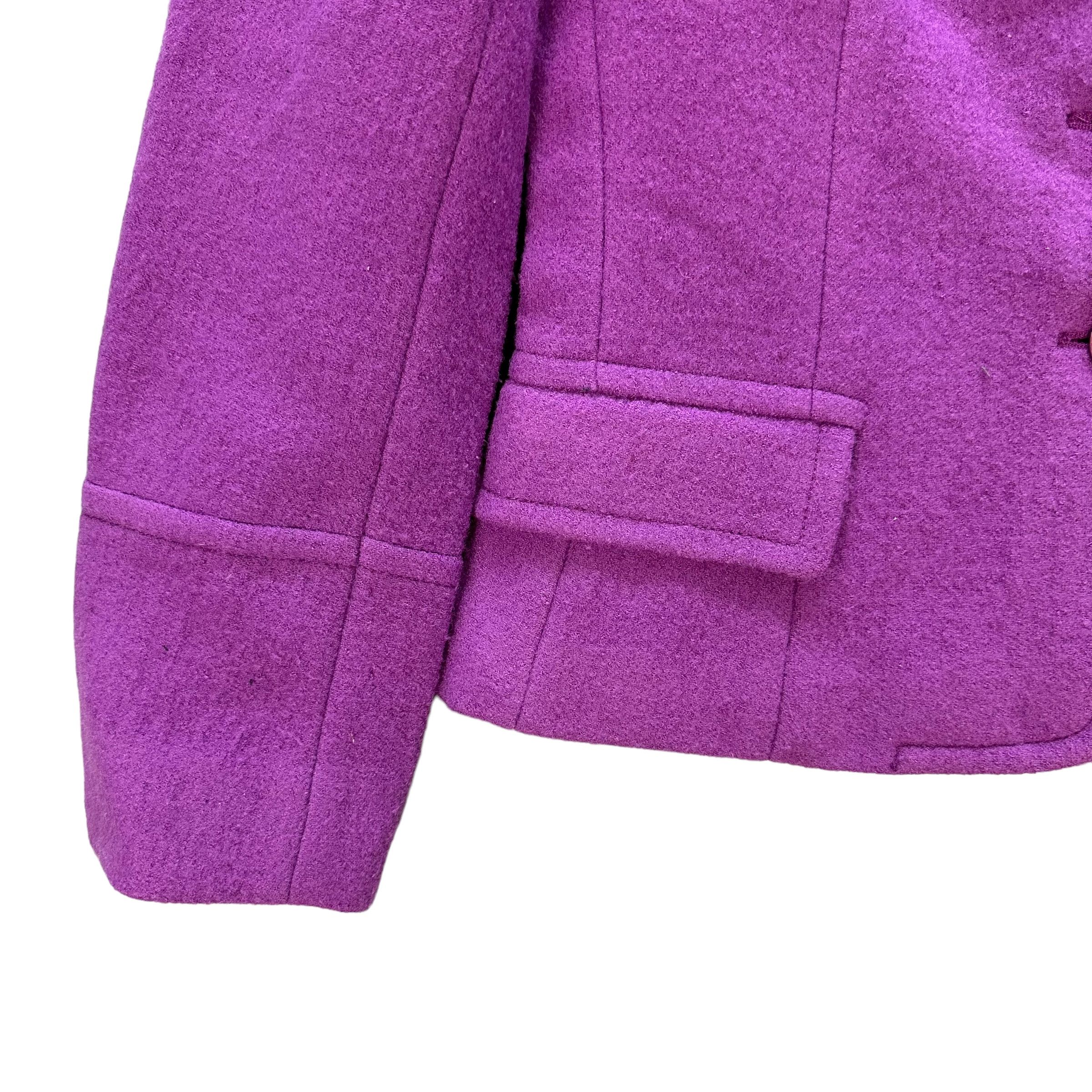 Max Mara Max Mara Purple Wool Double Collar Jacket #9132-60 Size M / US 6-8 / IT 42-44 - 4 Thumbnail