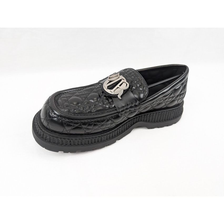 Dior o1rshd1 Buffalo Loafers Cannage Leather in Black Size US 11 / EU 44 - 9 Thumbnail