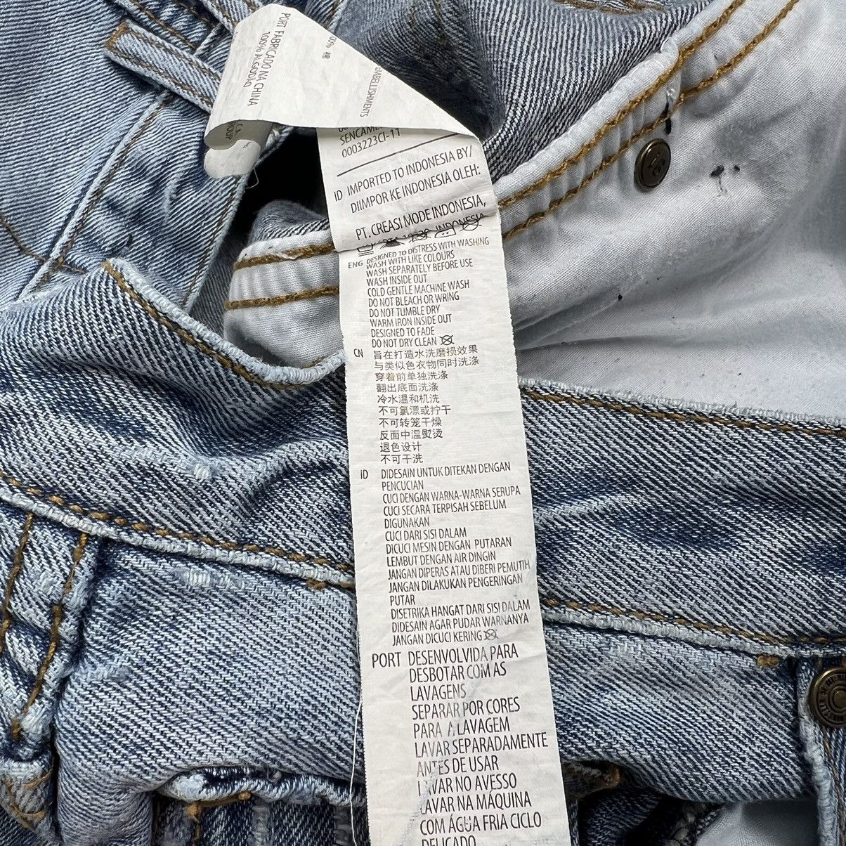 Cotton On Cotton On Jean Shorts Blue 90s Denim Distressed Ripped Faded Size US 28 / EU 44 - 11 Thumbnail