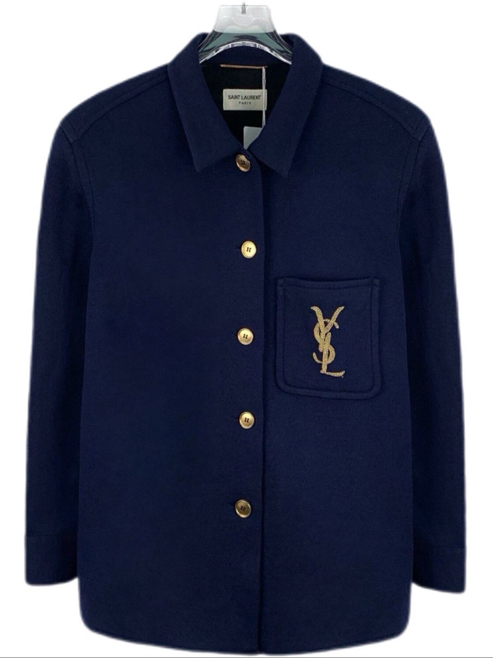 Saint Laurent Paris Saint Laurent Wool Knit Shirt Size 36 Size XS / US 0-2 / IT 36-38 - 1 Thumbnail