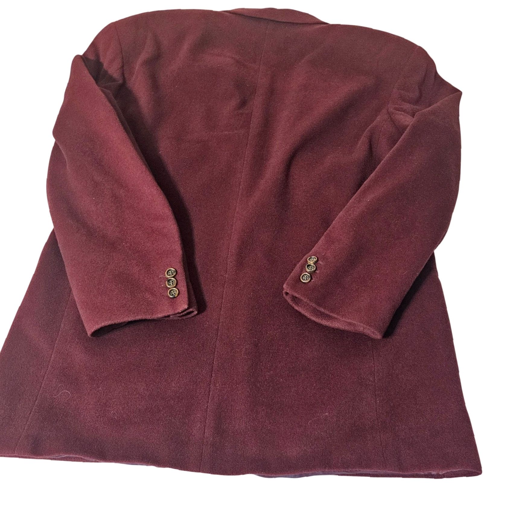 Hugo Boss VINTAGE Hugo Boss Blazer Mens 44R Burgundy Cashmere Wool Blend Two-Button Sport Coat Size 44R - 3 Thumbnail