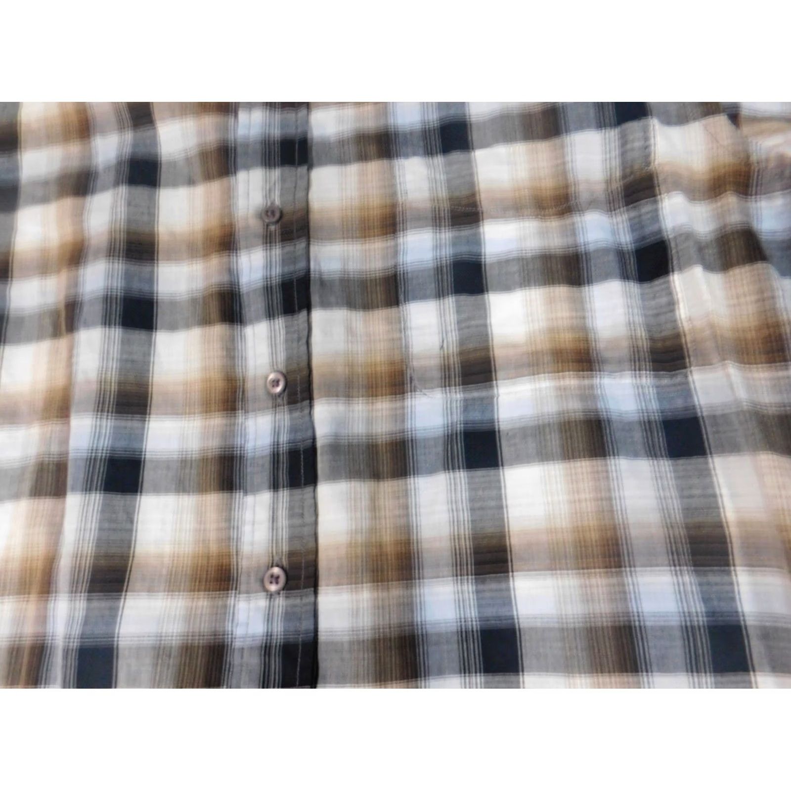 Cremieux Cremieux Mens Button-Up Shirt Medium Brown Plaid Long Sleeve Collared Knit Cotton Pocket Logo Slimming Classic Regular Color Multicolor Men Size US M / EU 48-50 / 2 - 4 Thumbnail