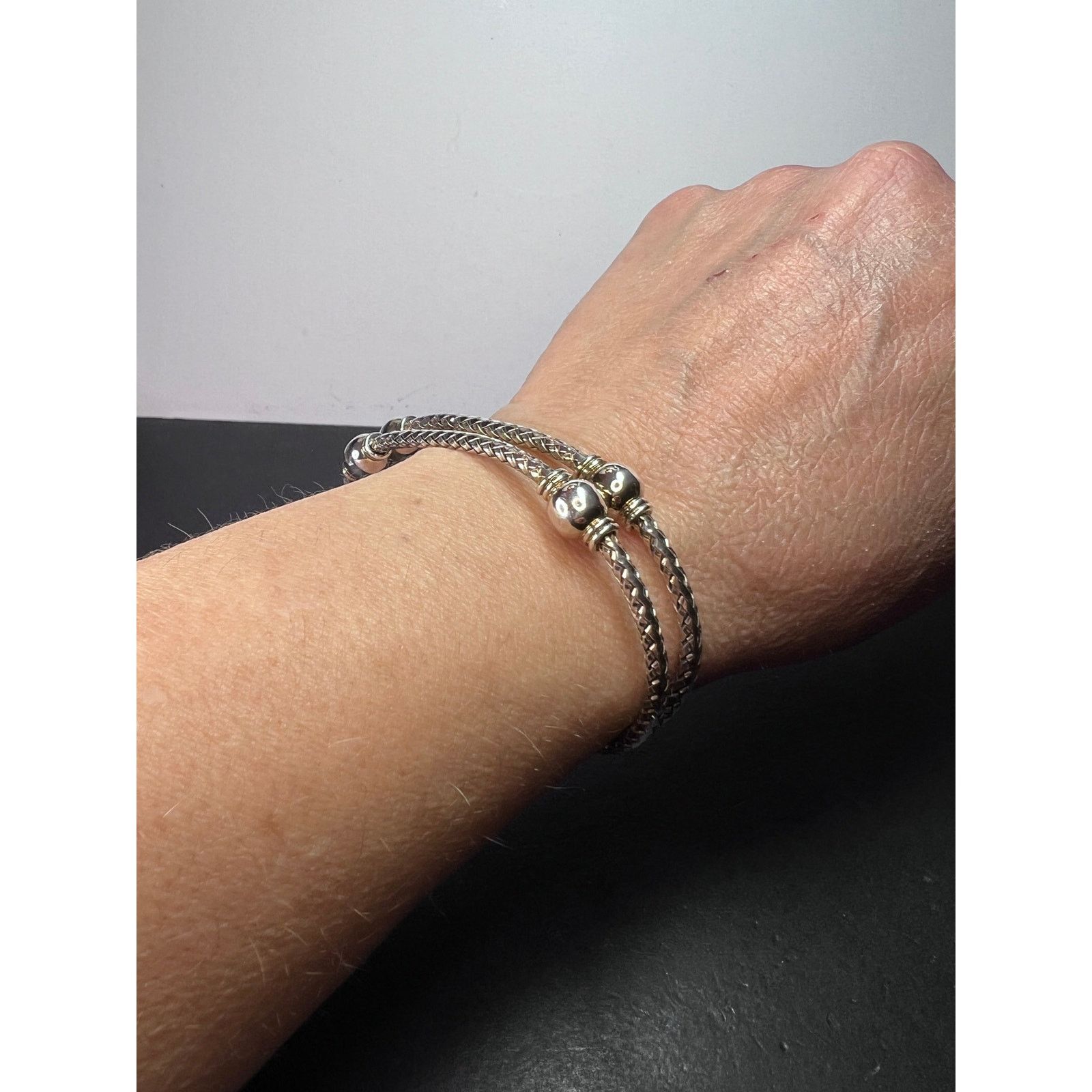 Other Sterling silver adjustable station cuff bracelet Size ONE SIZE - 3 Thumbnail