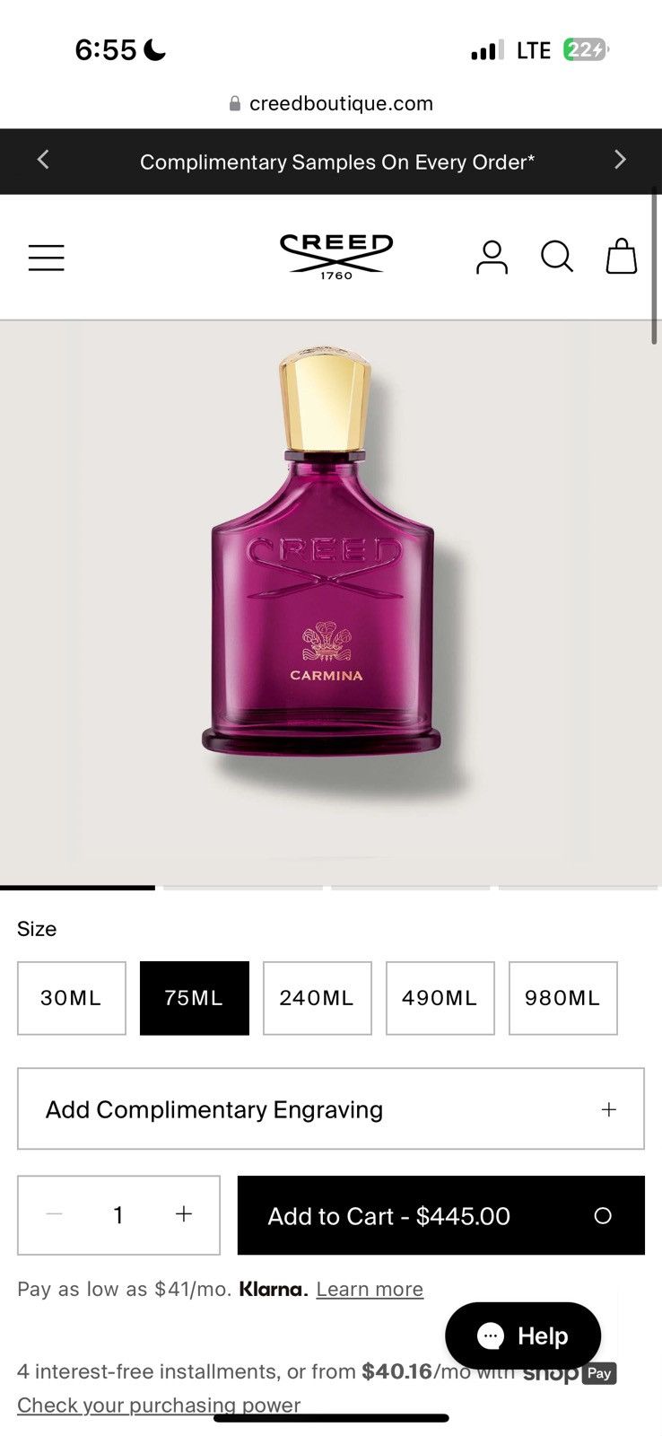 Creed Carmina Eau de Parfum Size ONE SIZE - 4 Thumbnail