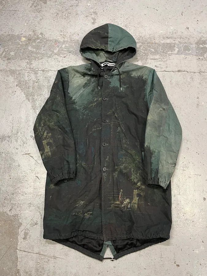 Alexander McQueen 2010s Alexander McQueen Forest Dark Green Nylon Long Parka Jacket Size US M / EU 48-50 / 2 - 4 Thumbnail