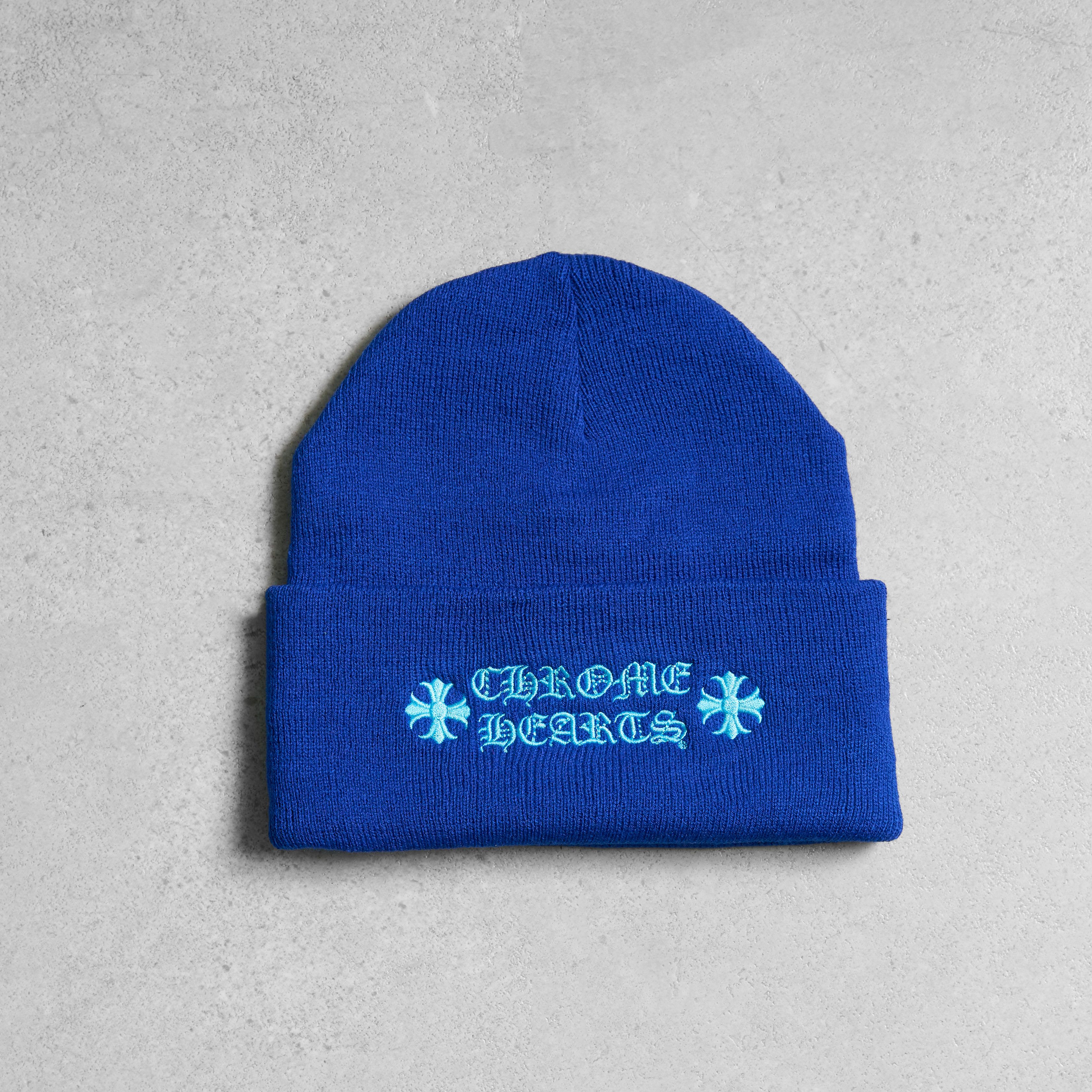 Chrome Hearts CHROME HEARTS stacked +CHROME HEARTS+ beanie navy Size ONE SIZE - 1 Thumbnail