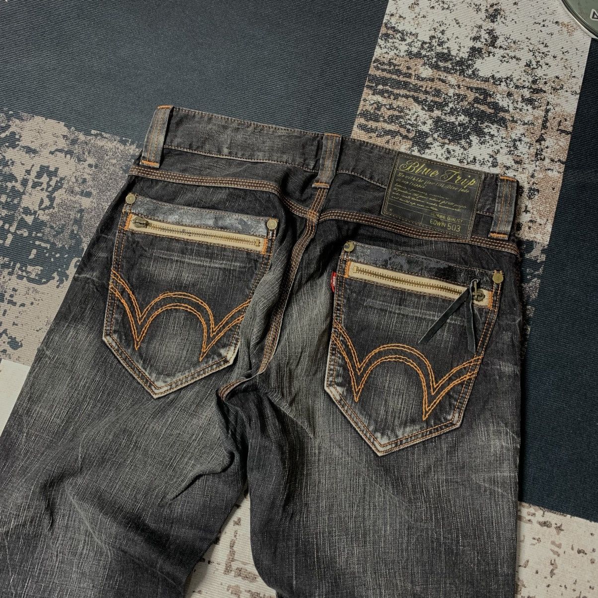 Edwin Edwin 503 Blue Trip Denim Pants Size US 32 / EU 48 - 3 Thumbnail
