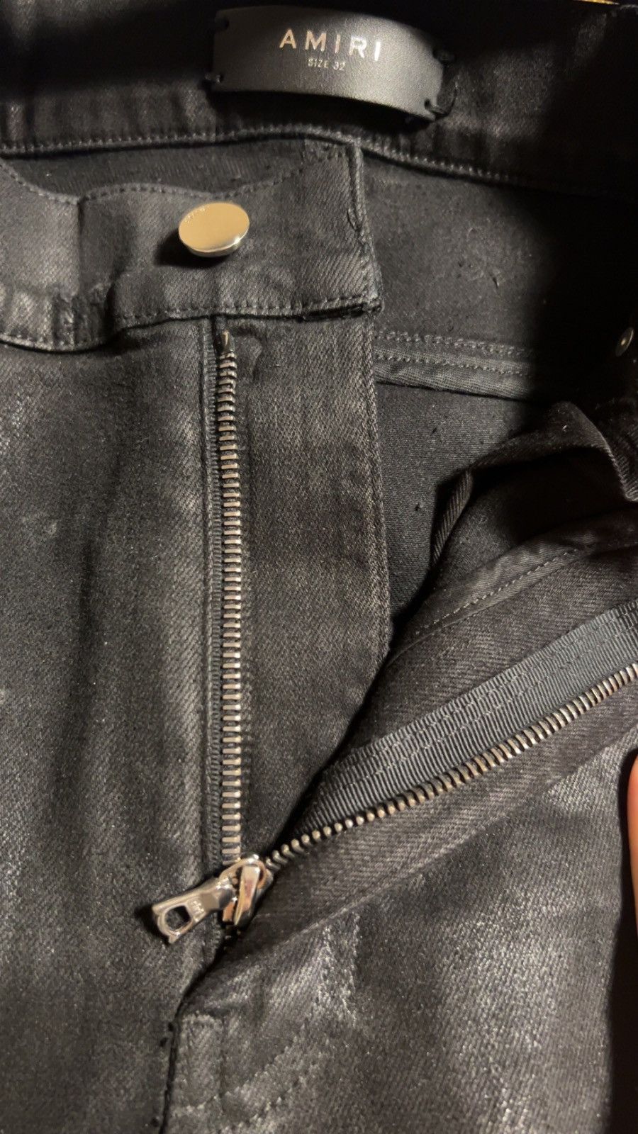 Amiri Black Waxed Thrasher Denim Size US 32 / EU 48 - 4 Thumbnail