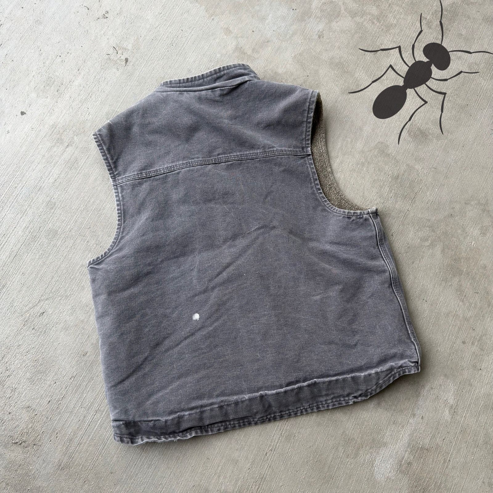Carhartt × Vintage Carhartt V33 GVL gray Sherpa work wear vest Size US L / EU 52-54 / 3 - 4 Thumbnail