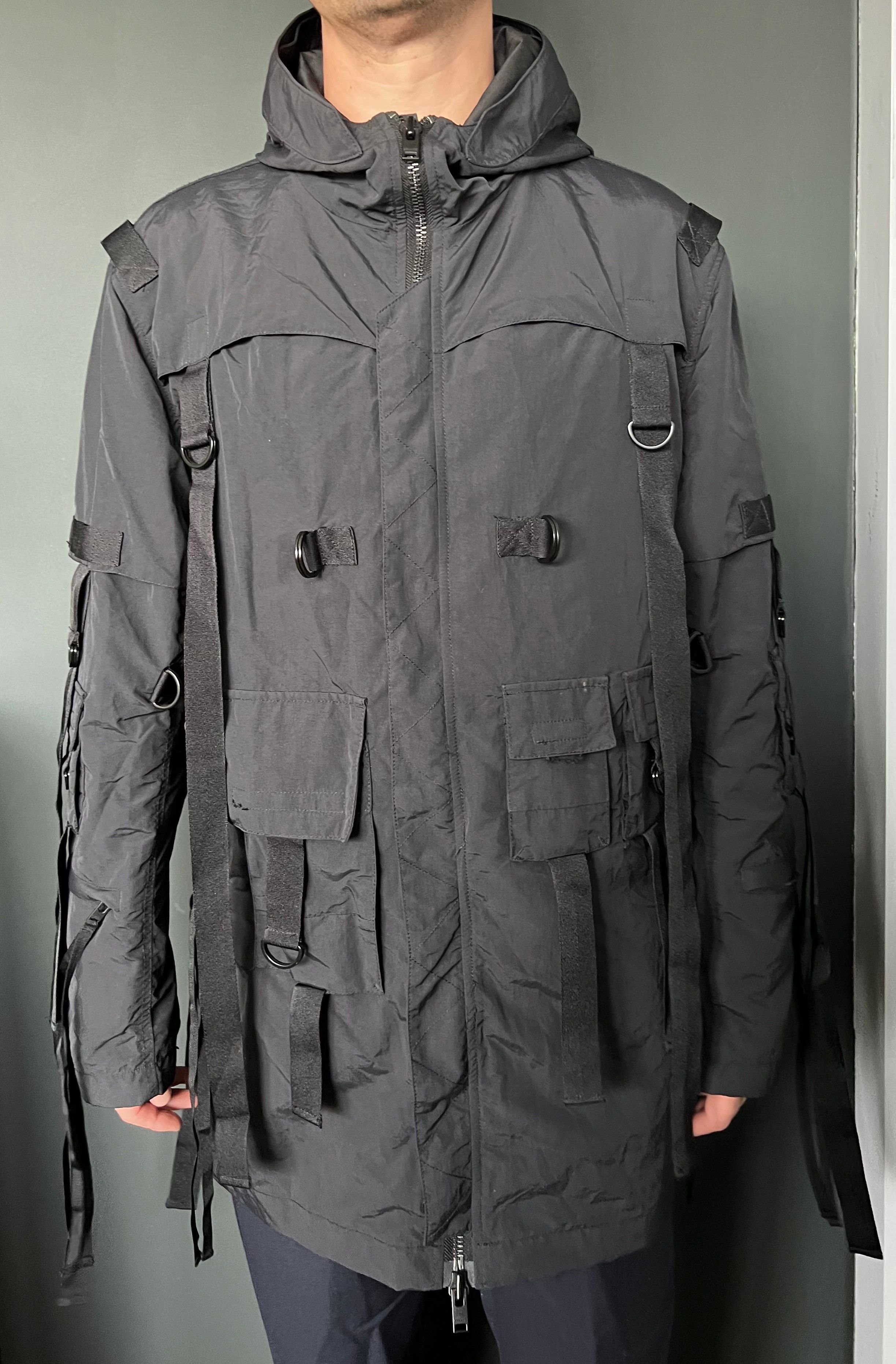 Stampd Stampd Strapped Black Hooded Parka, Pockets, Size S Size US S / EU 44-46 / 1 - 1 Thumbnail