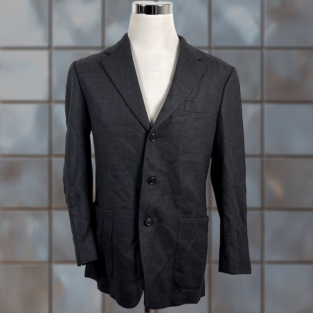 Brooks Brothers Brooks Brothers Sport Coat 40R Gray Wool 3-Button Notch Lapel Single-Breasted Flatless Ventless 2 Piece Adult Regular Mens Size US XS / EU 42 / 0 - 1 Thumbnail