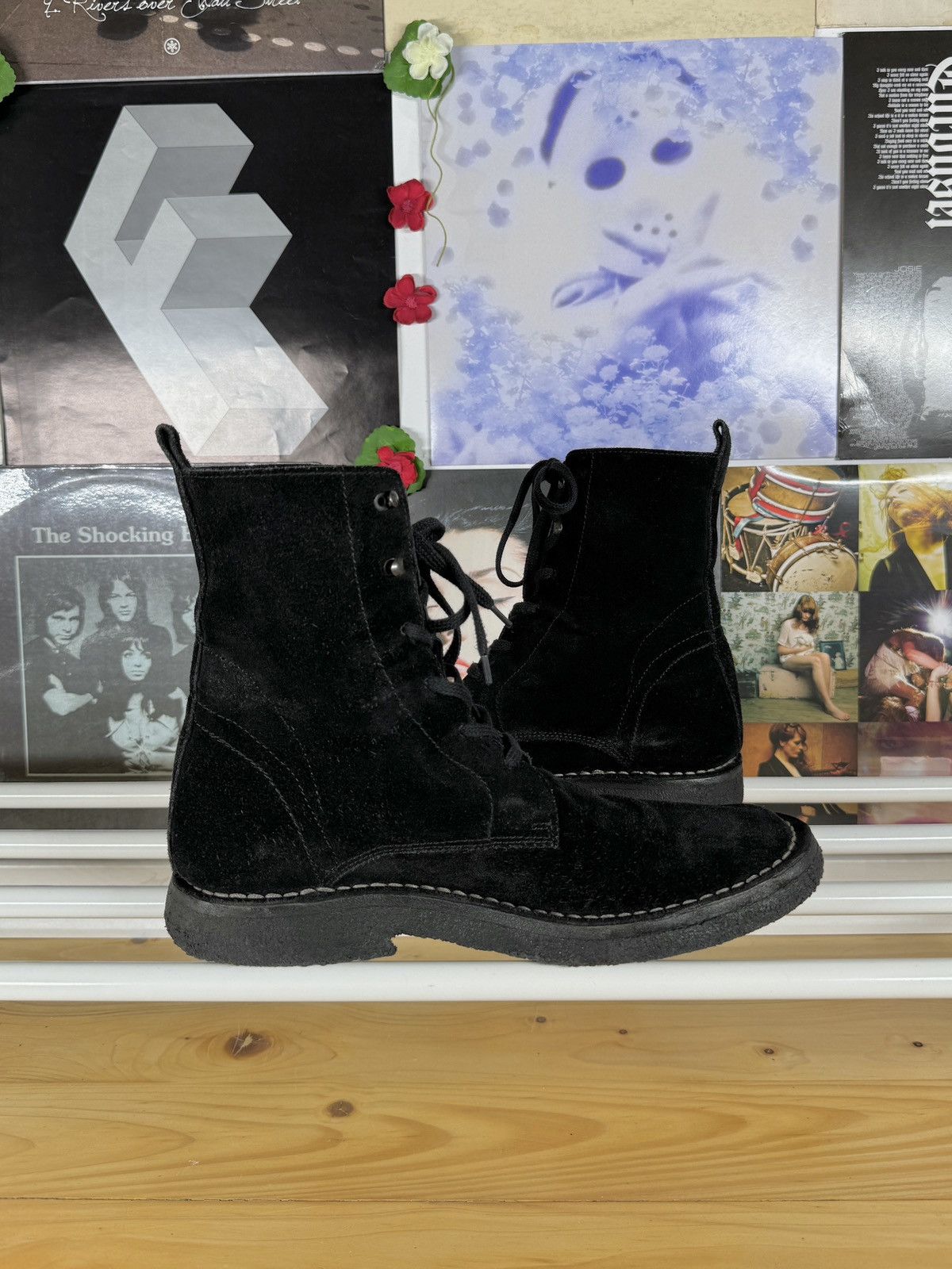 Ann Demeulemeester 2010s Suede Crepe Sole Boots Size US 8 / EU 41 - 6 Thumbnail