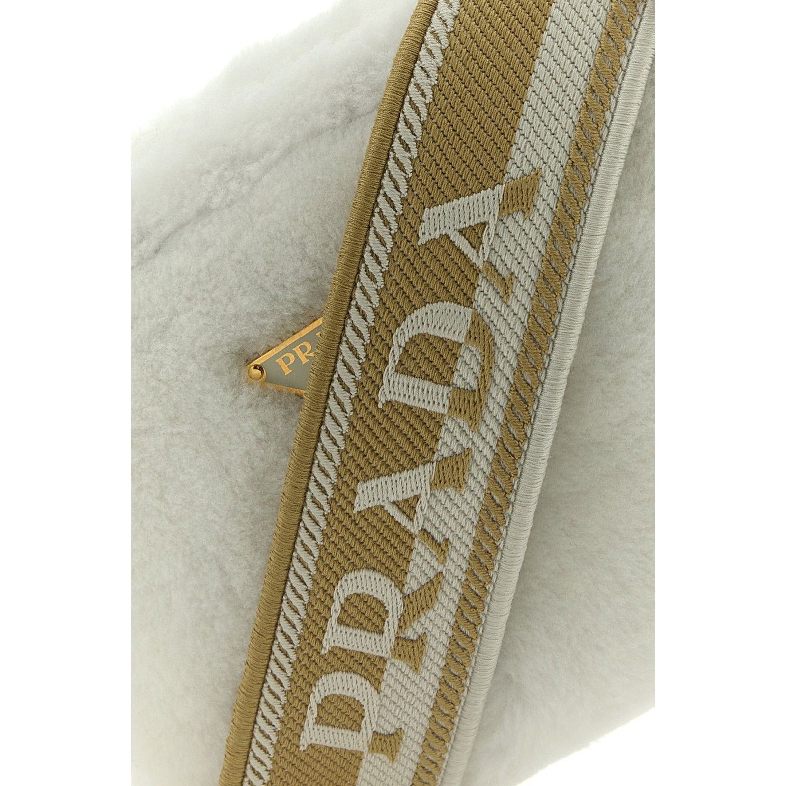 Prada PRADA White Shearling Leather Shoulder Bag New And Authentic Size ONE SIZE - 4 Thumbnail