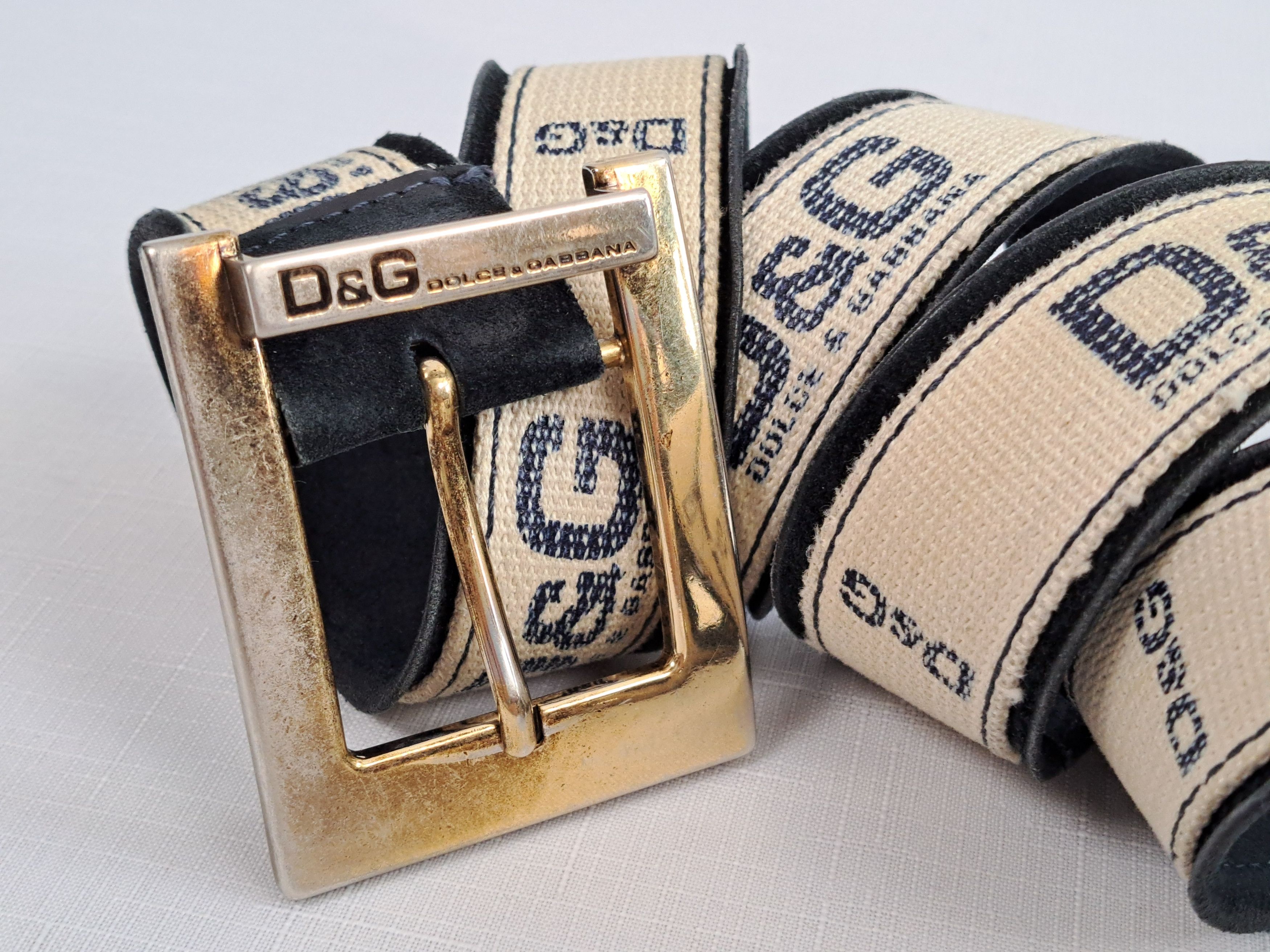 Dolce & Gabbana × Vintage Vintage Dolce&Gabbana textile/leather belt. Size 110 Size ONE SIZE - 5 Thumbnail