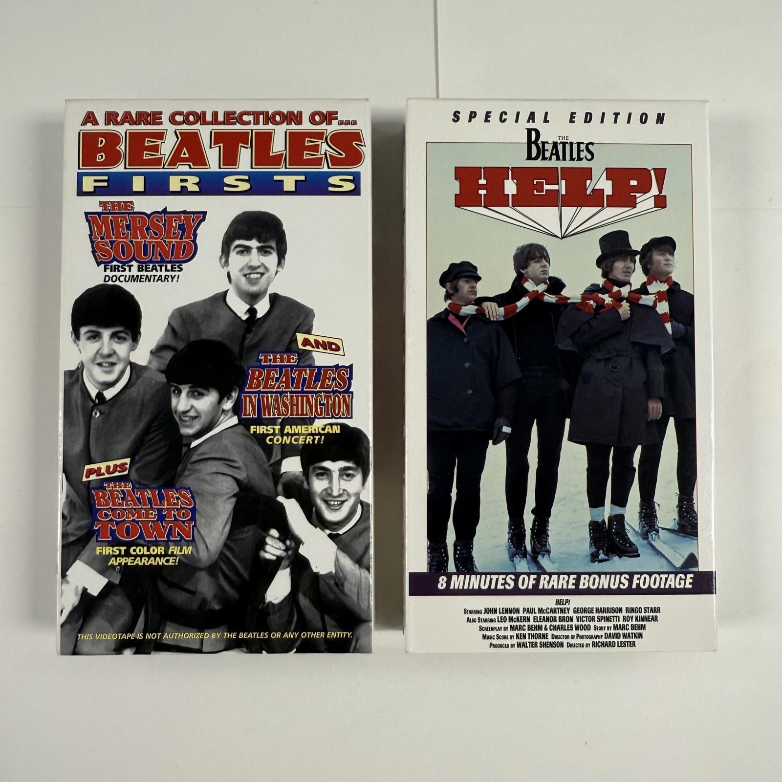 Designer The Beatles Rare VHS Collection Firsts & Help! 1995 Size ONE SIZE - 1 Thumbnail