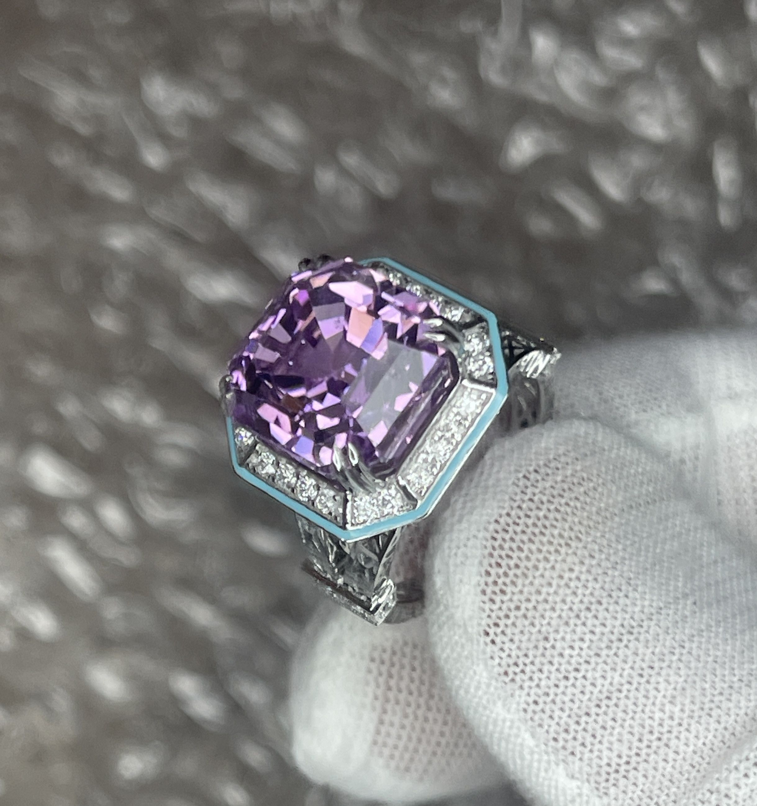 Jewelry Bague Rose Kunzite naturelle 13,82ct Size ONE SIZE - 4 Thumbnail