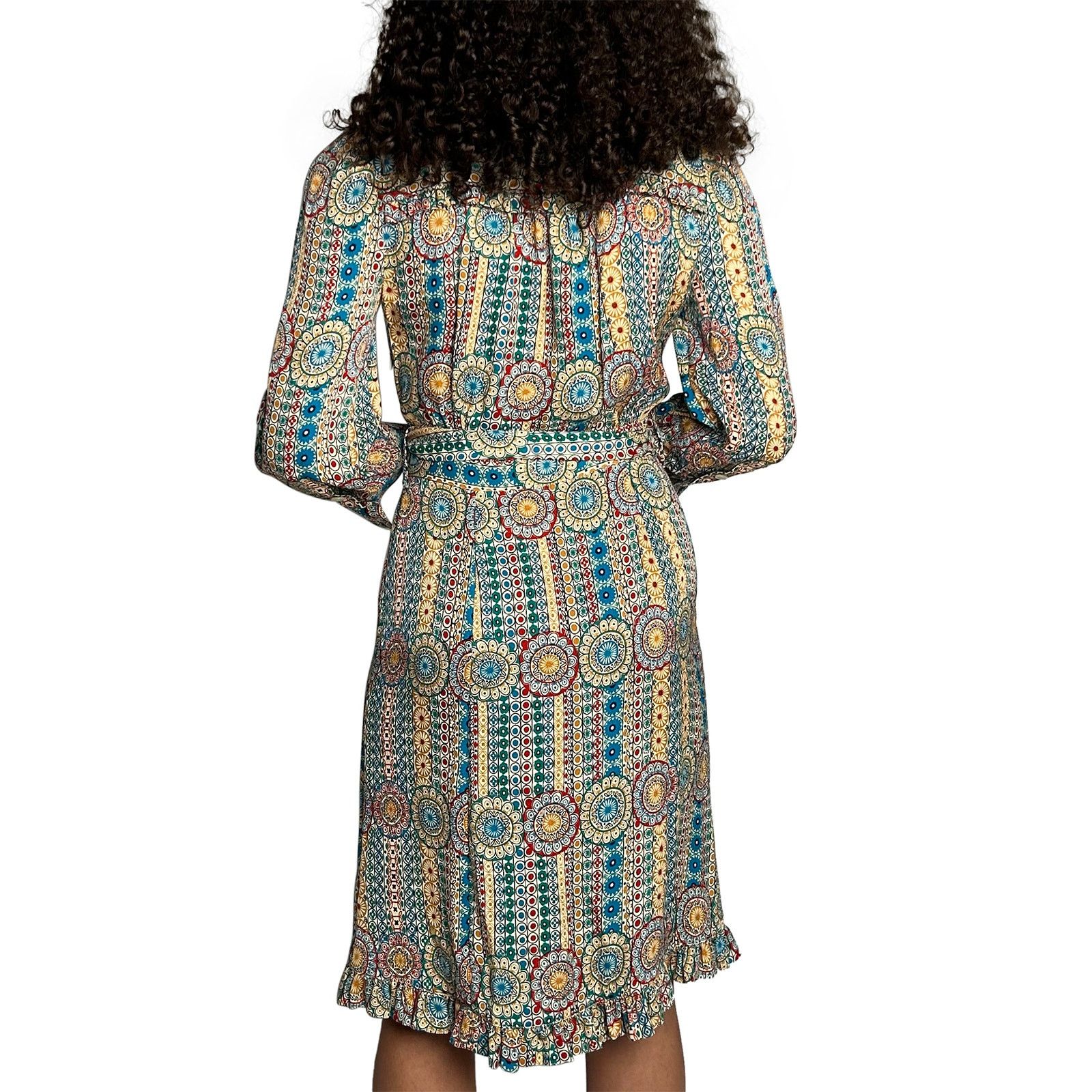 Marc by Marc Jacobs Multicolour Frill Dress with Belt Size XS / US 0-2 / IT 36-38 - 5 Thumbnail