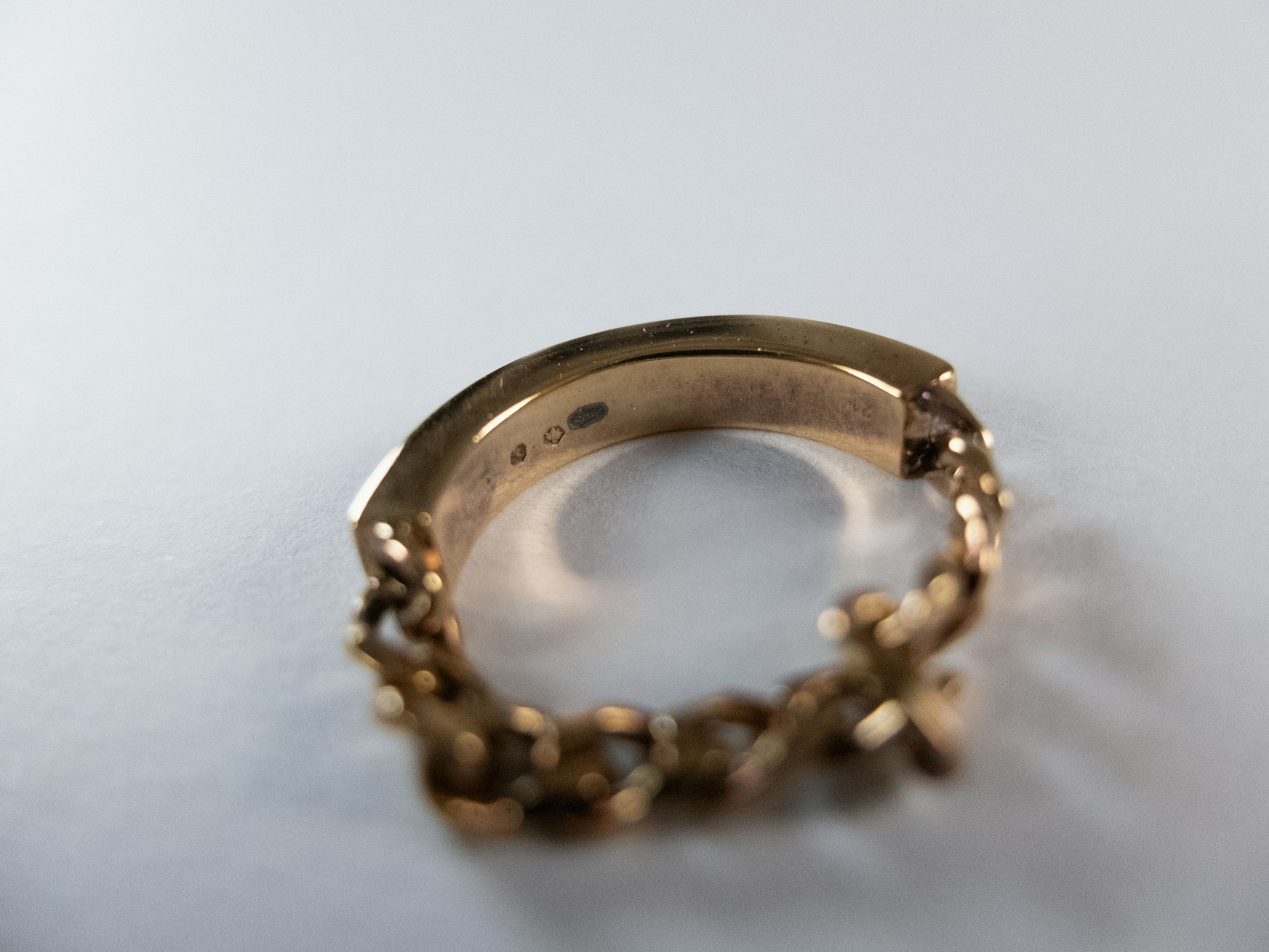 Bottega Veneta BOTTEGA VENETA gold plated Sterling silver chain ring 21 q Size ONE SIZE - 8 Thumbnail