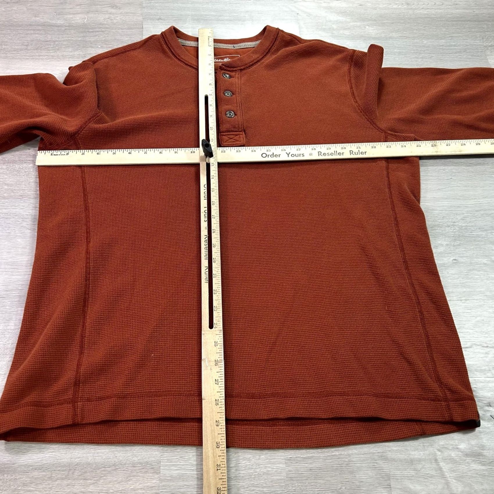 Eddie Bauer Eddie Bauer Thermal Henley Shirt Mens XL Orange Waffle Knit Tagless Long Sleeve Henley Thermal Shirt Mens XL Orange Size US XL / EU 56 / 4 - 5 Thumbnail