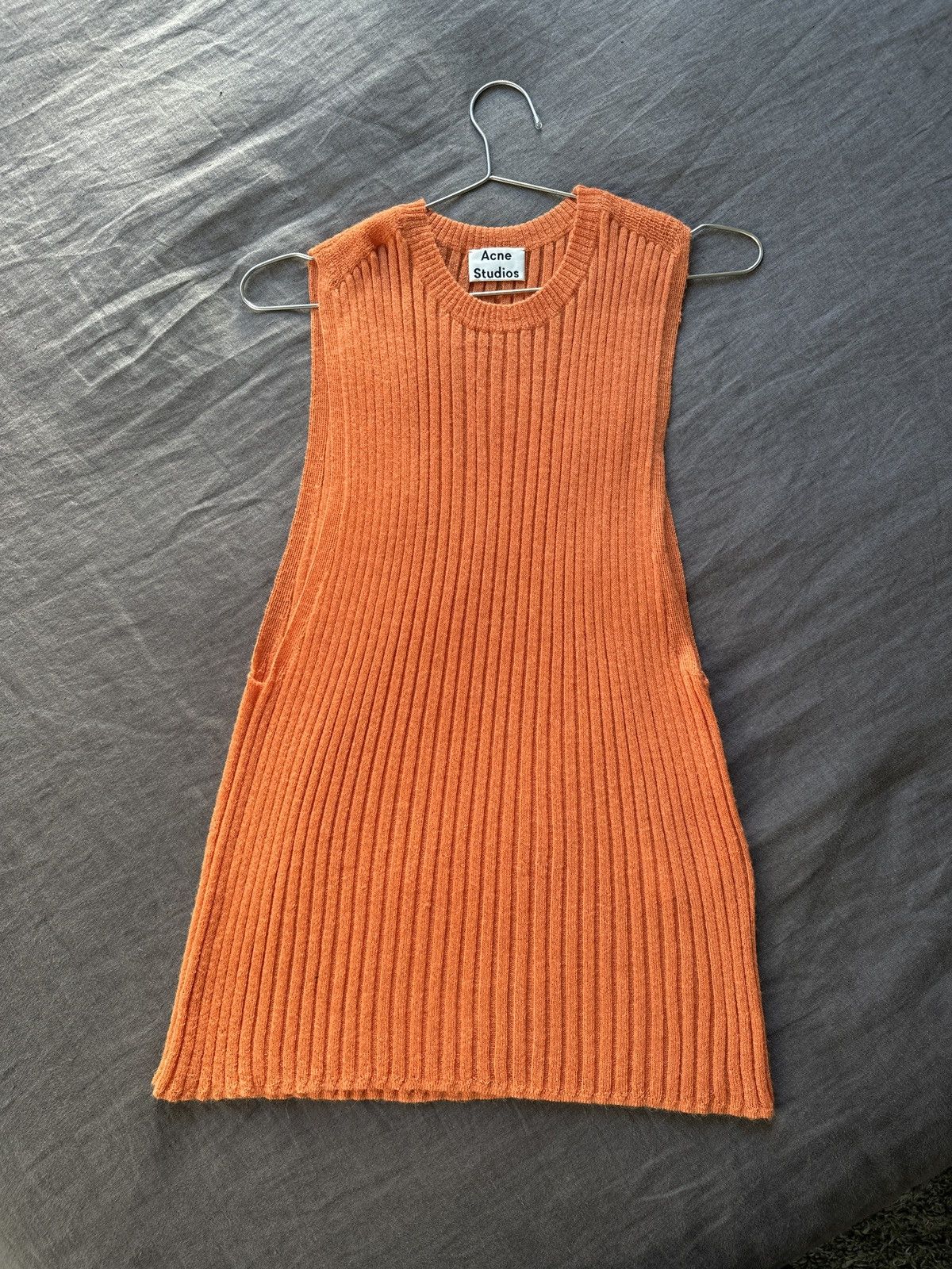 image of Ss16 Acne Studios Knit Tank Top in Orange, Men's (Size Small)