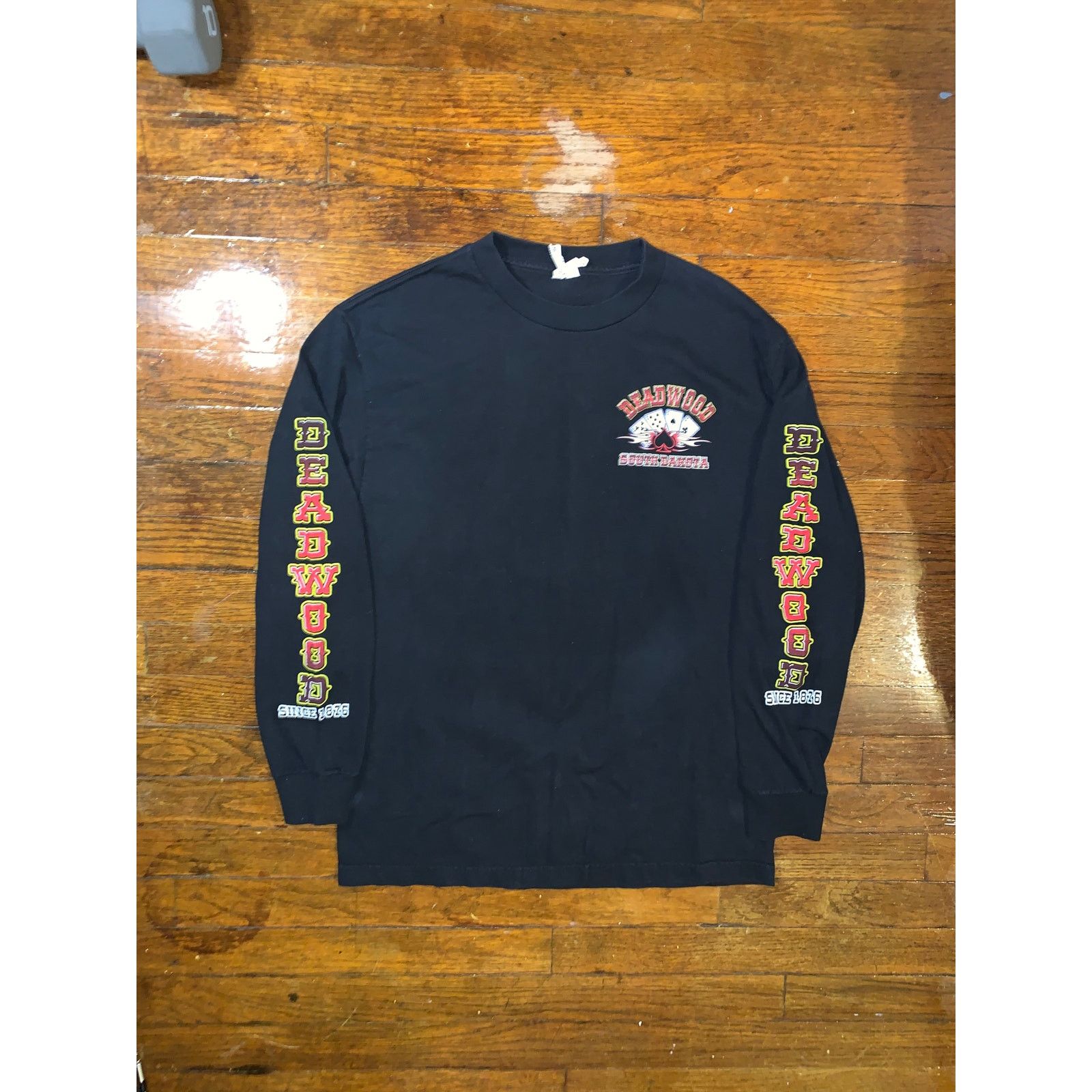 Other Deadwood South Dakota Long Sleeve Biker Skeleton Cards S M Size US M / EU 48-50 / 2 - 3 Thumbnail