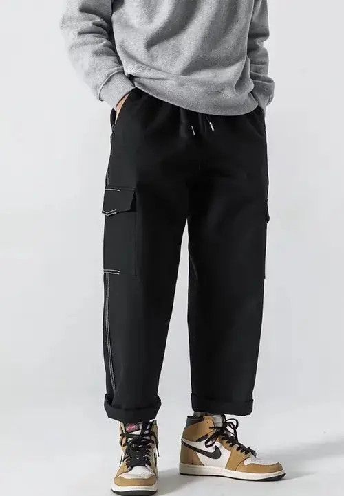 Japanese Brand 21SS Indigo Union Japan Black Straight Legs Worker Pants Size US 32 / EU 48 - 1 Thumbnail