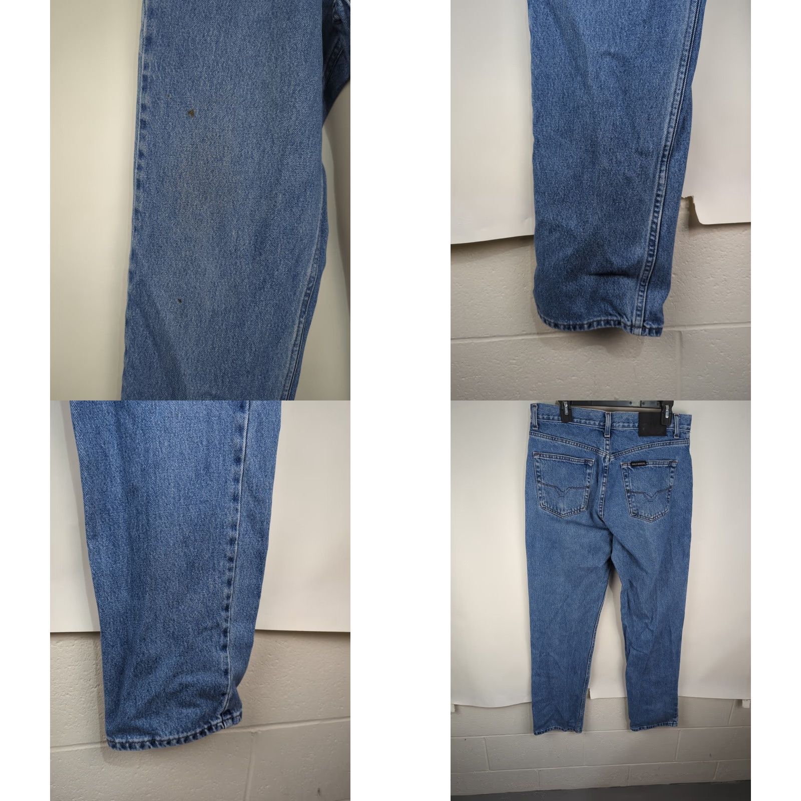 Harley Davidson VINTAGE Harley-Davidson Jeans Men's 34x34 Blue Straight Leg Medium Wash Denim Size US 34 / EU 50 - 9 Thumbnail
