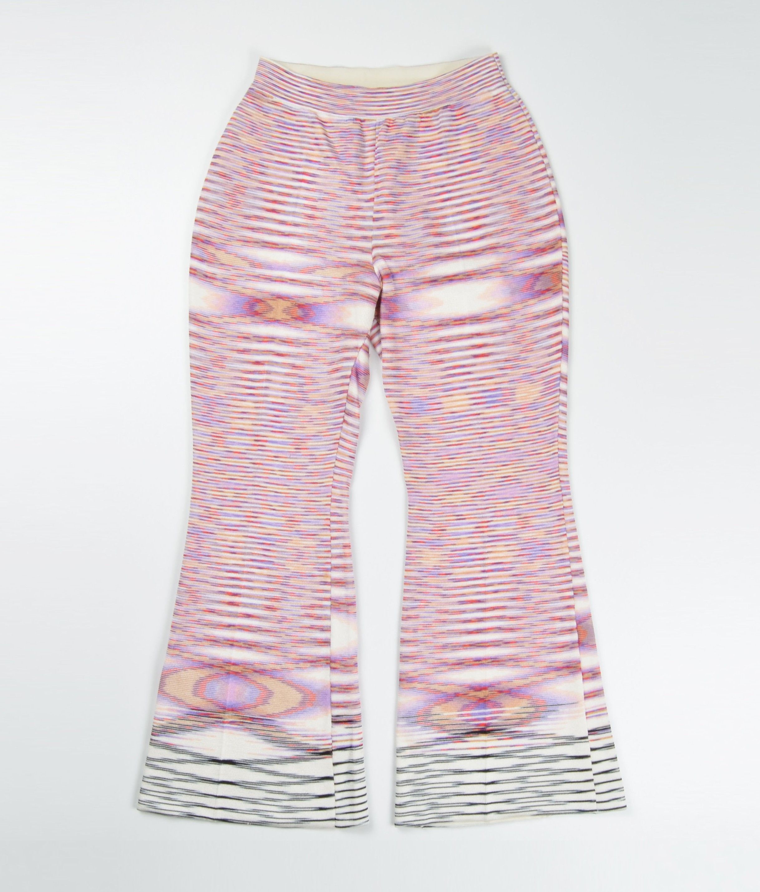 Missoni Missoni Milano Flared Psychedelic Wool Blend Knitted Pants Size 25" / US 0 / IT 36 - 1 Thumbnail