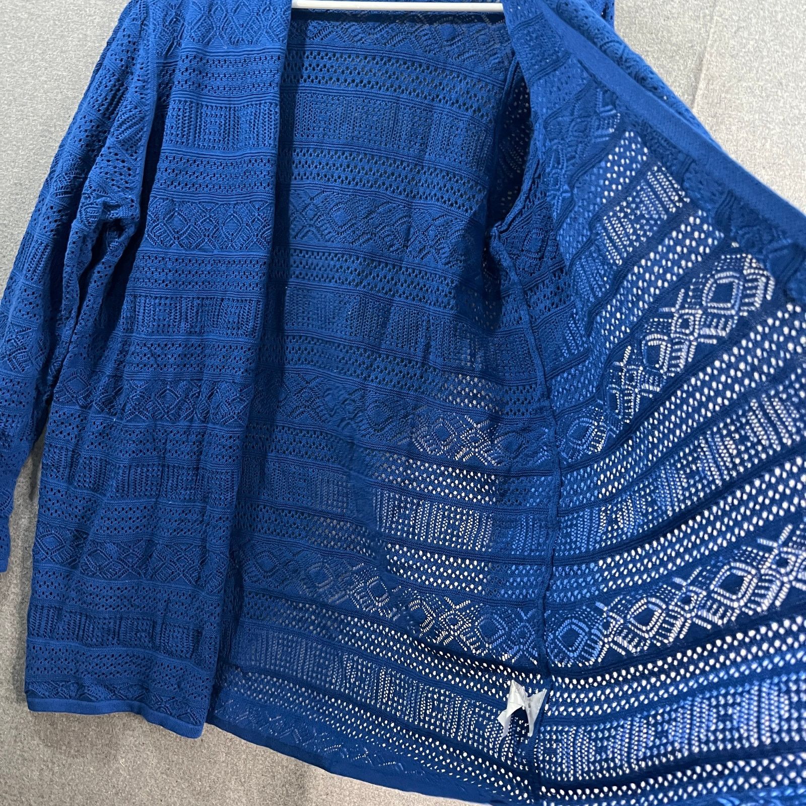 Other Joan Rivers Crochet Stripe Open Front Cardigan Summer Size M / US 6-8 / IT 42-44 - 9 Thumbnail