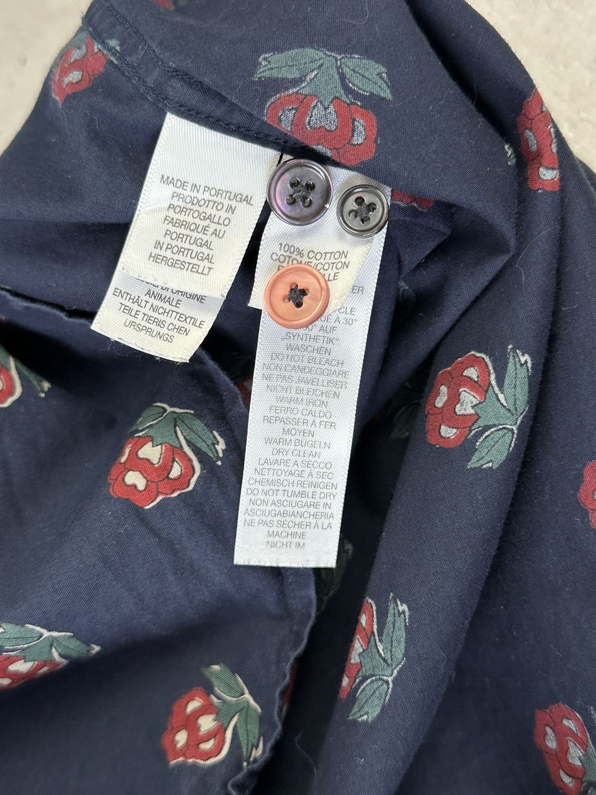 Designer × Paul Smith Paul Smith Tailored Fit Floral Cotton Long Sleeve Shirt Size US L / EU 52-54 / 3 - 7 Thumbnail