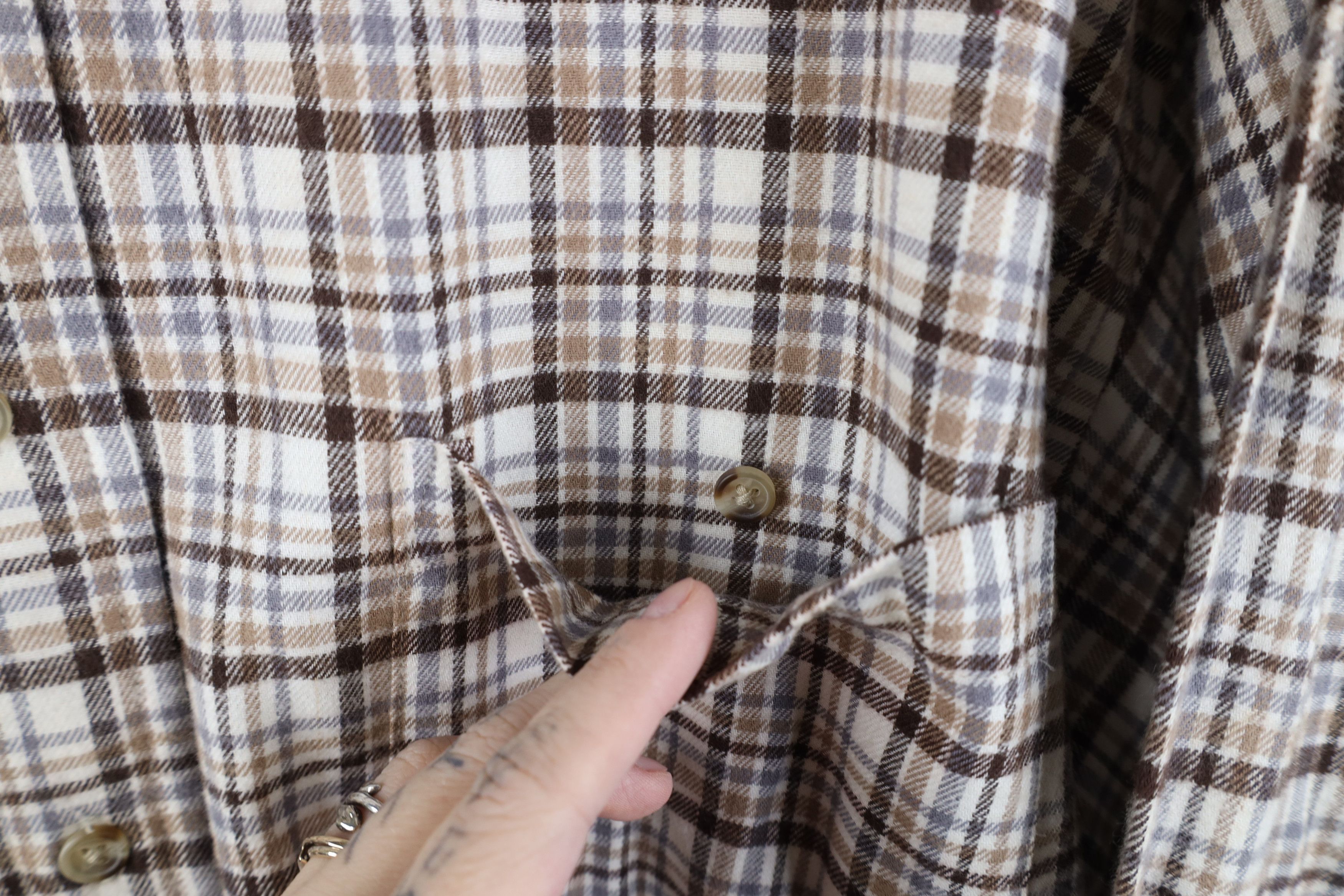 Vintage Deadstock Vintage 90s Streetwear Button Down Shirt Plaid Size US XL / EU 56 / 4 - 6 Thumbnail